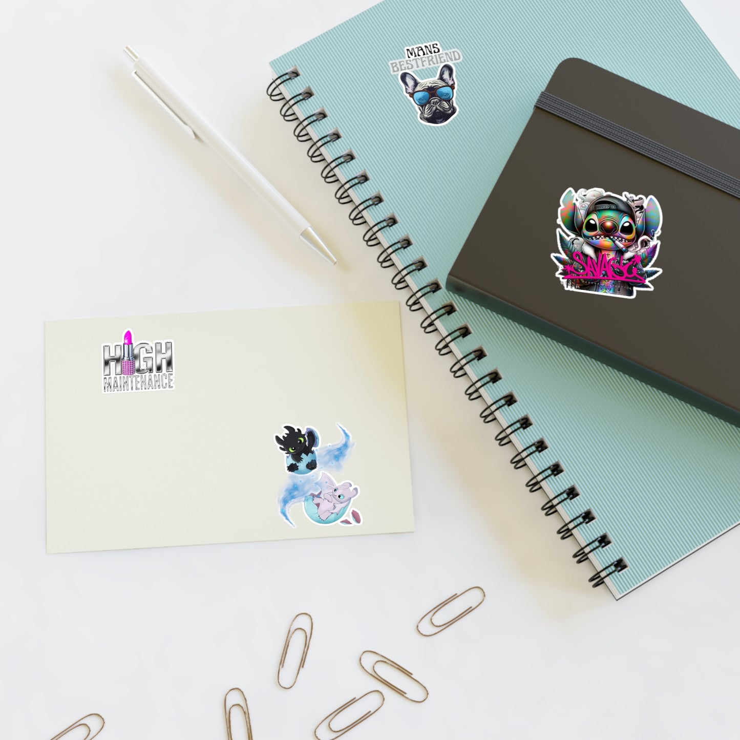 Vibrant Sticker Sheets for Fun Personalization, High Maintenance, Mans Best Friend, Cute Decor, Gifts, DIY Projects