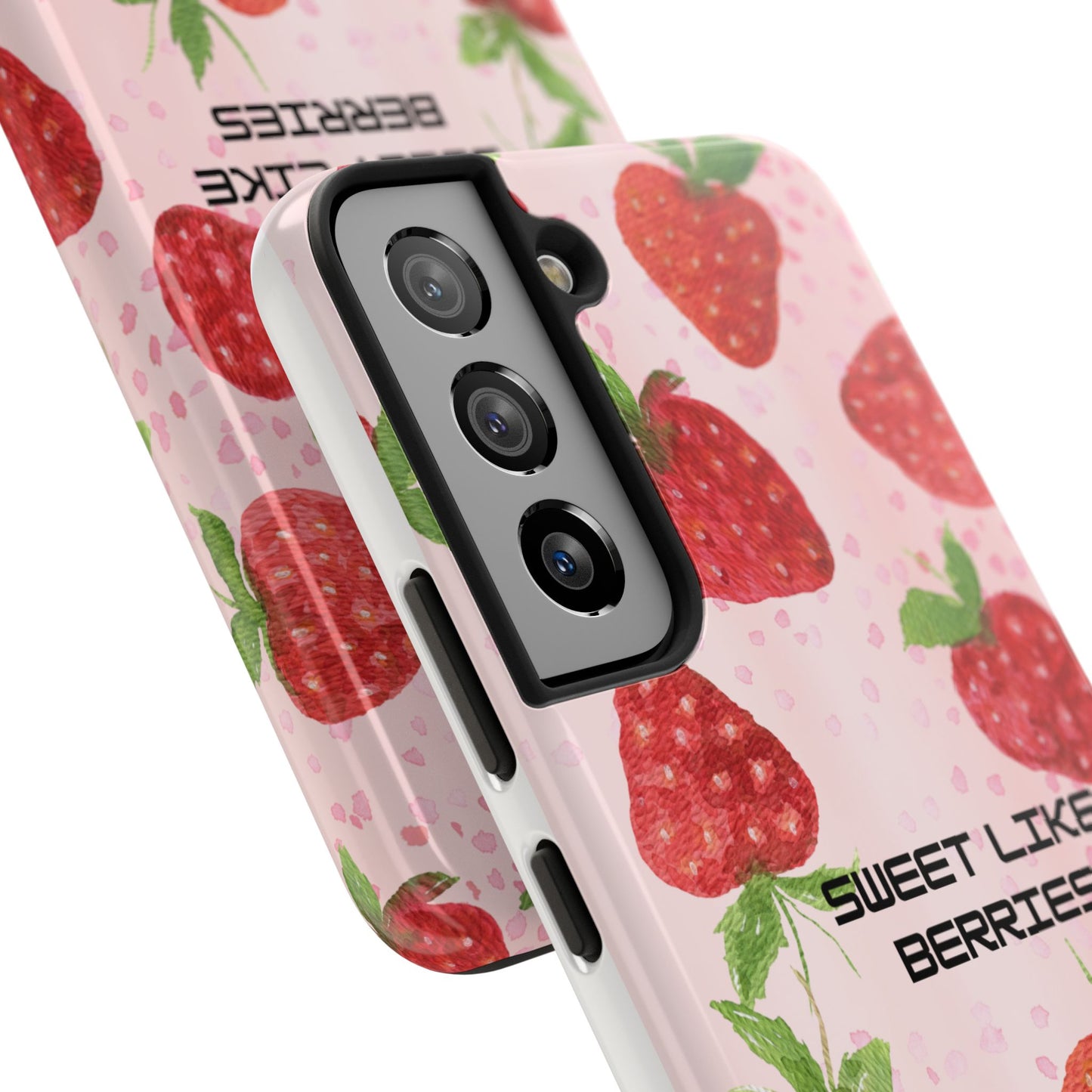 Sweet Like Berries Phone Case, Cute Tough Phone Cases, Berry Pattern Phone Cover, Berry Aesthetic Accessories, Gift for Berry Lovers