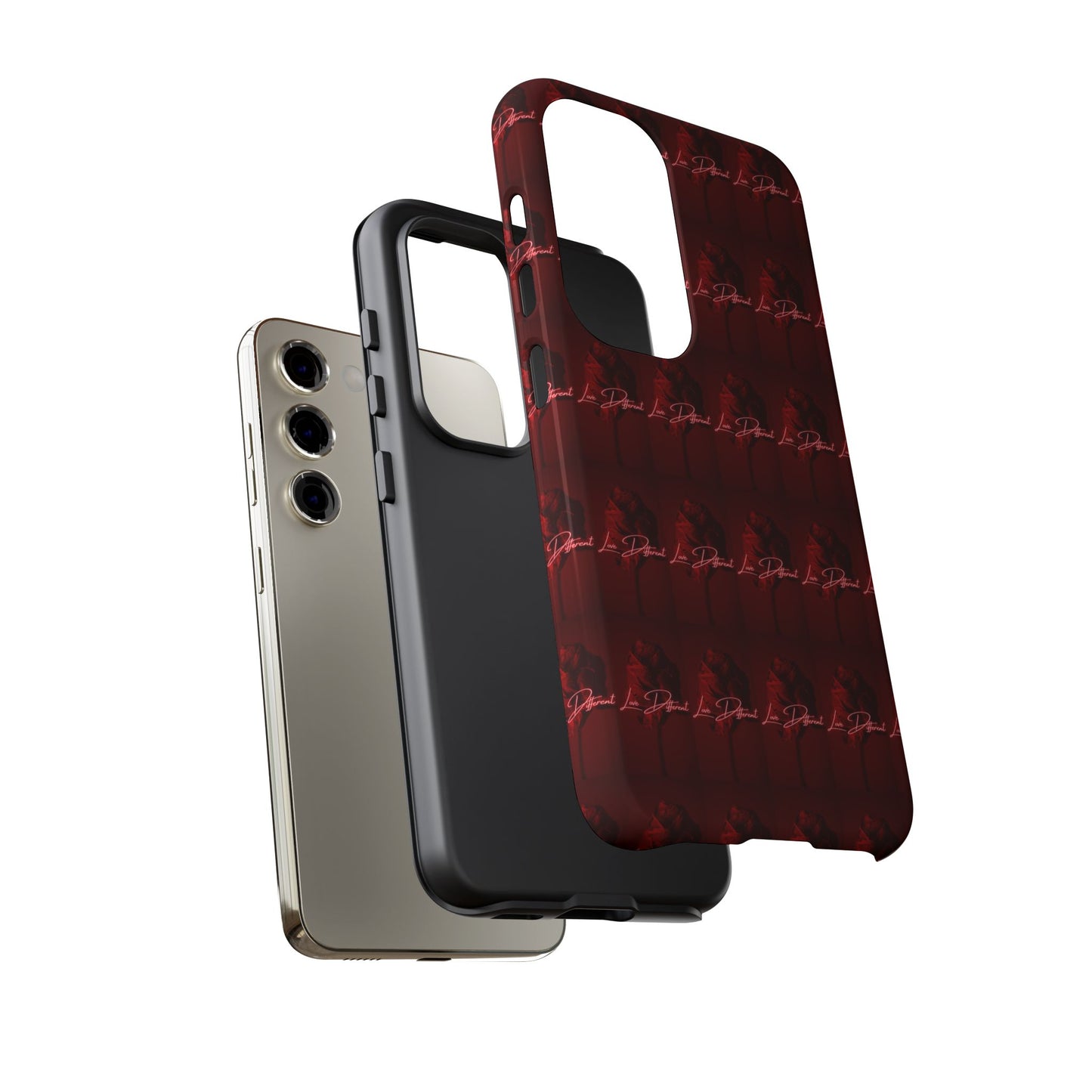 Red Patterned Phone Case | Tough Cases for Stylish Protection, Trendy Cell Cover, Unique Gifts for Tech Lovers, Modern Design