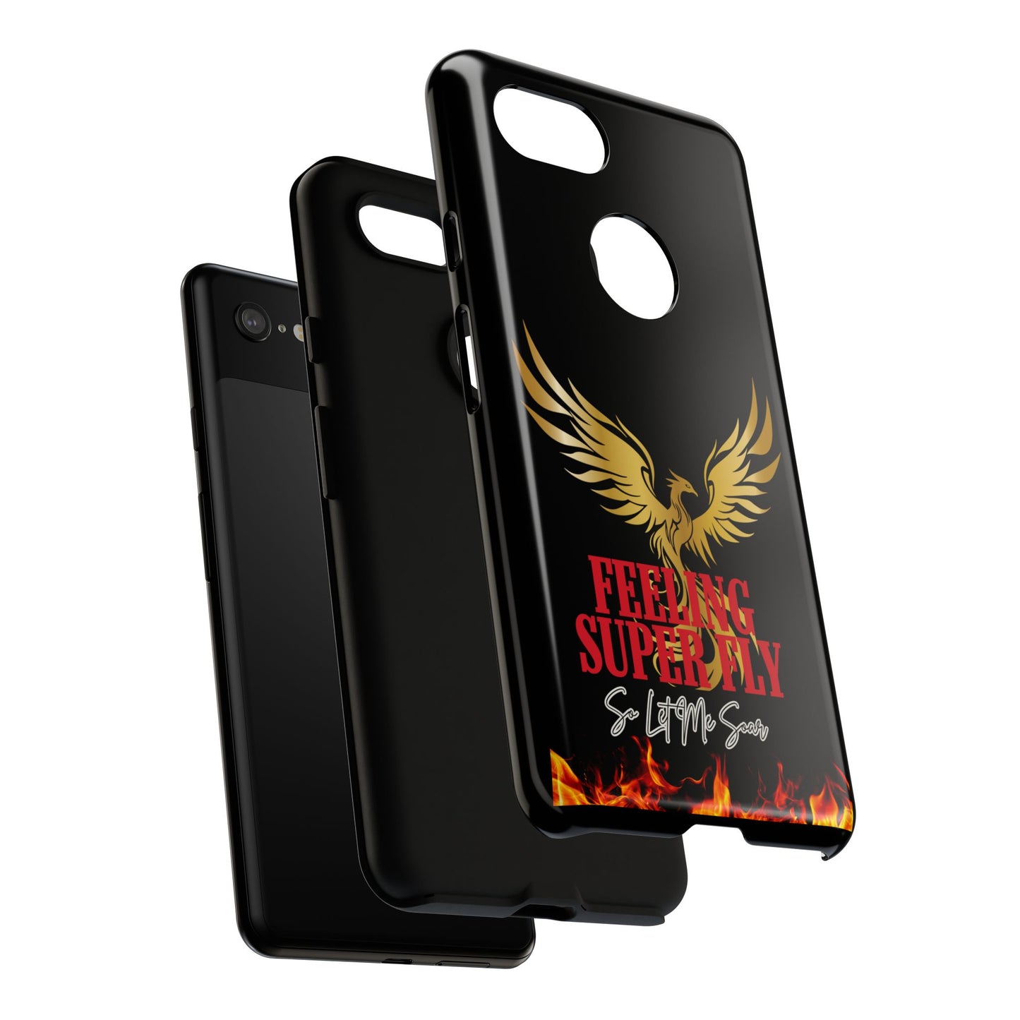 Phoenix Design Tough Phone Case | Feeling Super Fly | Gift for Trendsetters, Stylish Protection, Birthday, Holiday Cell Cover
