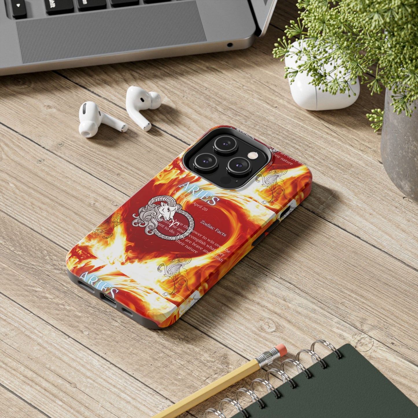 Aries Zodiac Phone Cases, Astrology, Bold Design, Gift for Her, Unique, Durable Cellphone Cover