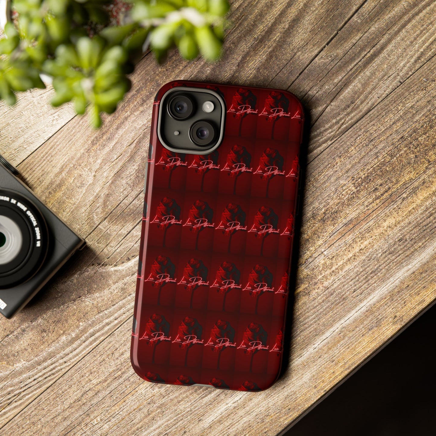 Red Patterned Phone Case | Tough Cases for Stylish Protection, Trendy Cell Cover, Unique Gifts for Tech Lovers, Modern Design