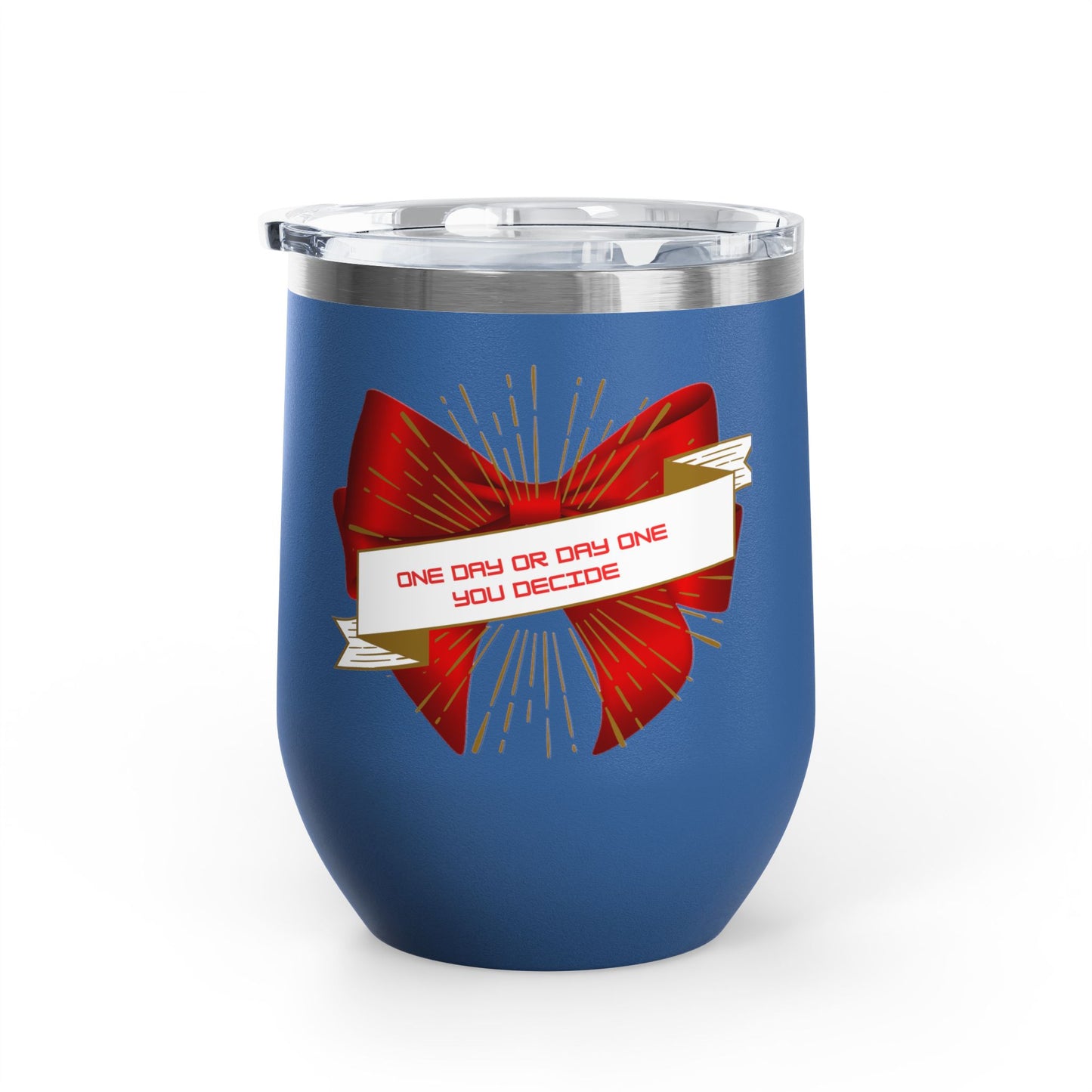 Stylish Wine Tumbler, 12oz - Perfect Gift for Wine Lovers, Celebrations, Birthday, Parties, Stylish Drinkware, One Day or Day One