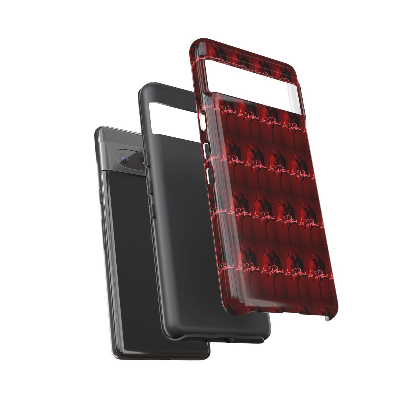 Red Patterned Phone Case | Tough Cases for Stylish Protection, Trendy Cell Cover, Unique Gifts for Tech Lovers, Modern Design