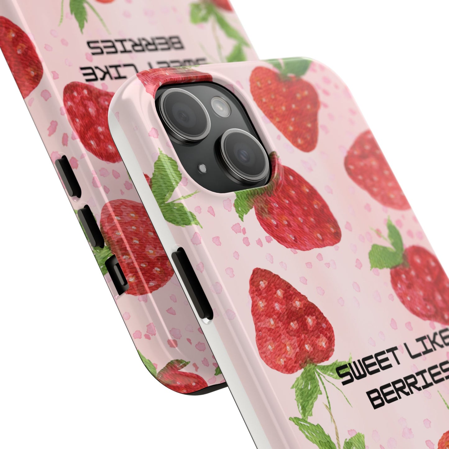Sweet Like Berries Phone Case, Cute Tough Phone Cases, Berry Pattern Phone Cover, Berry Aesthetic Accessories, Gift for Berry Lovers