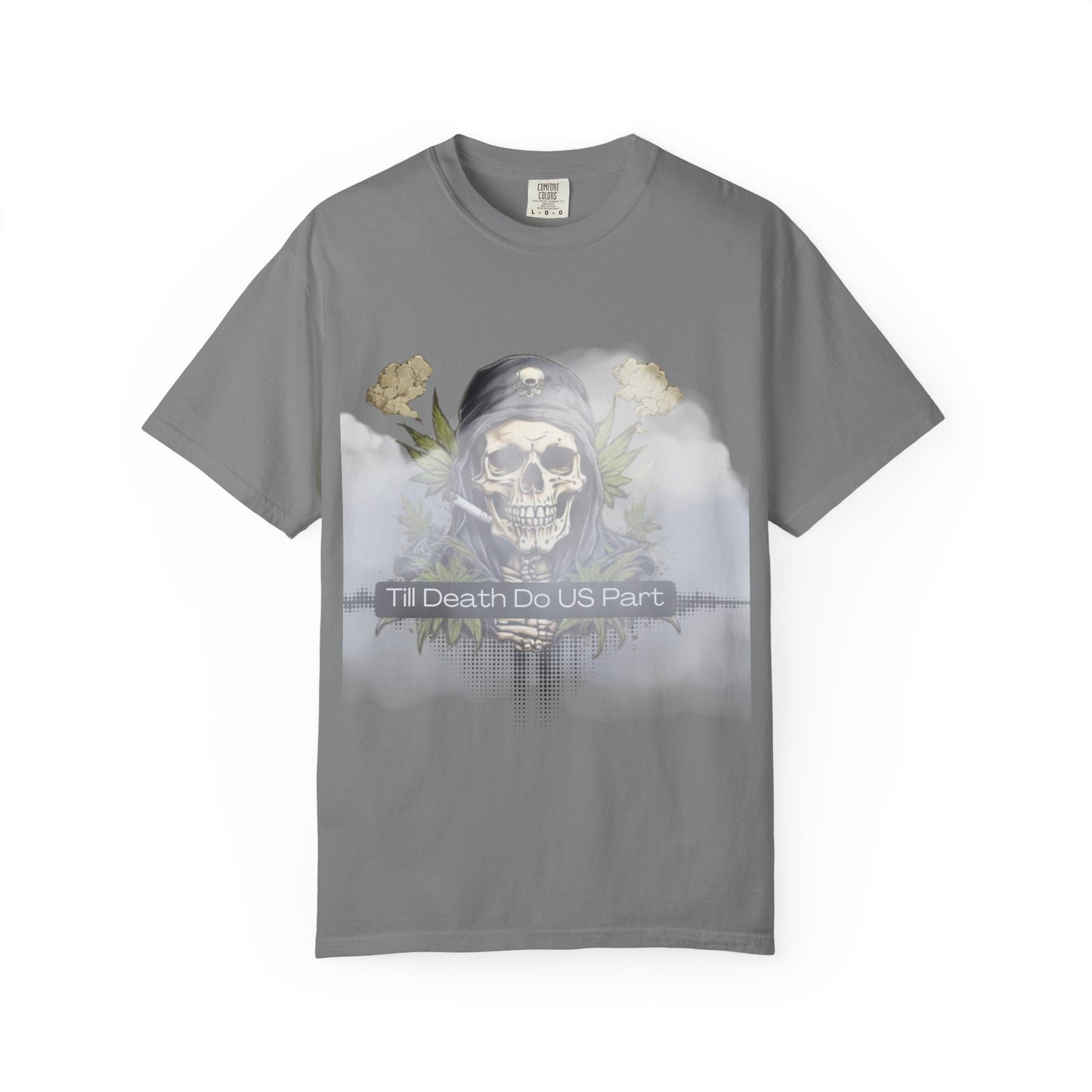 Unisex Garment-Dyed T-Shirt, "Till Death Do Us Part" Tee, Gothic Shirt, Casual Wear, Gift for Couples, Fashion Statement, Comfortable Tee
