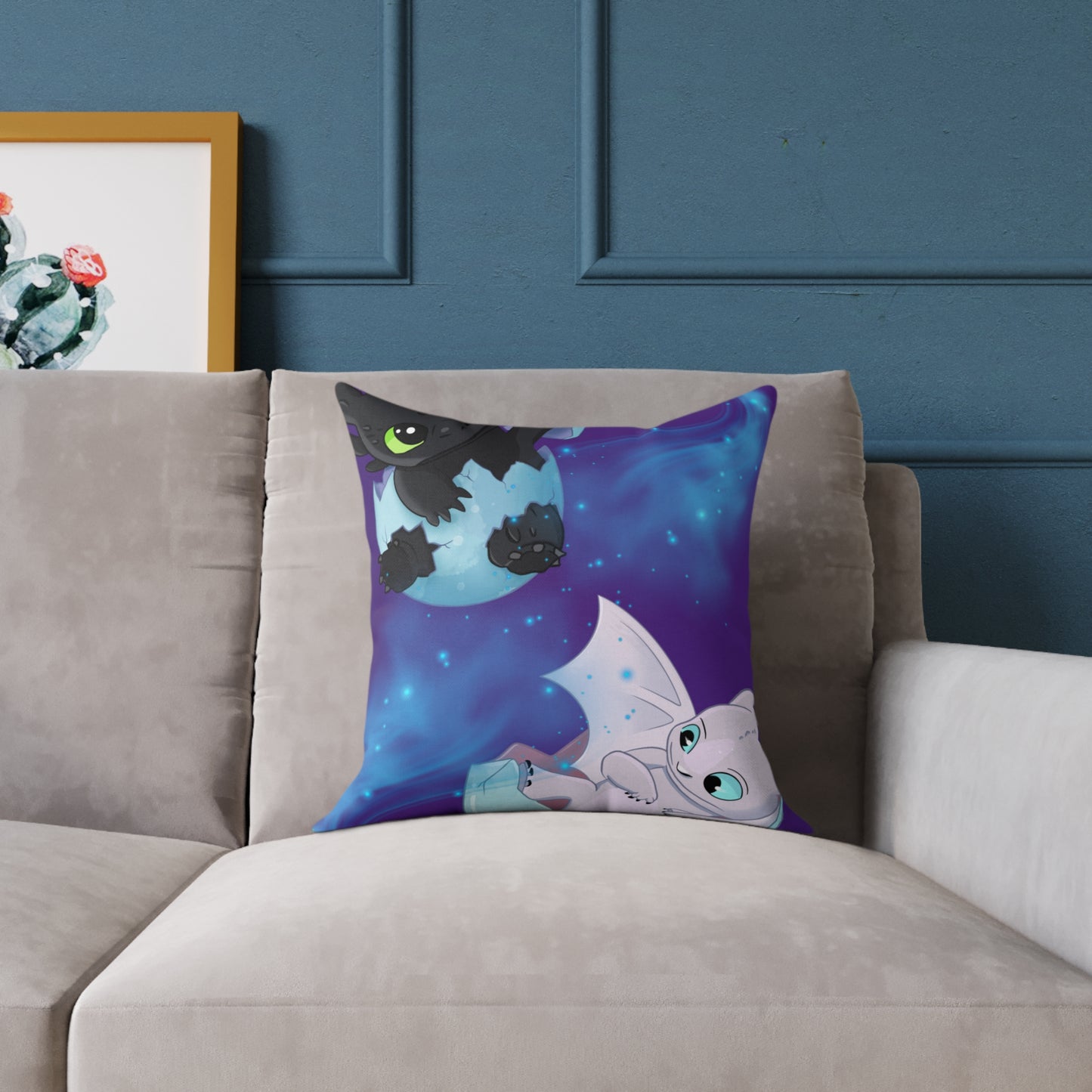 Cute Dragon Themed Decorative Pillow, Kids Room Decor, Fantasy Home Accent, Cozy Throw Pillow, Gift for Dragon Lovers and Fans