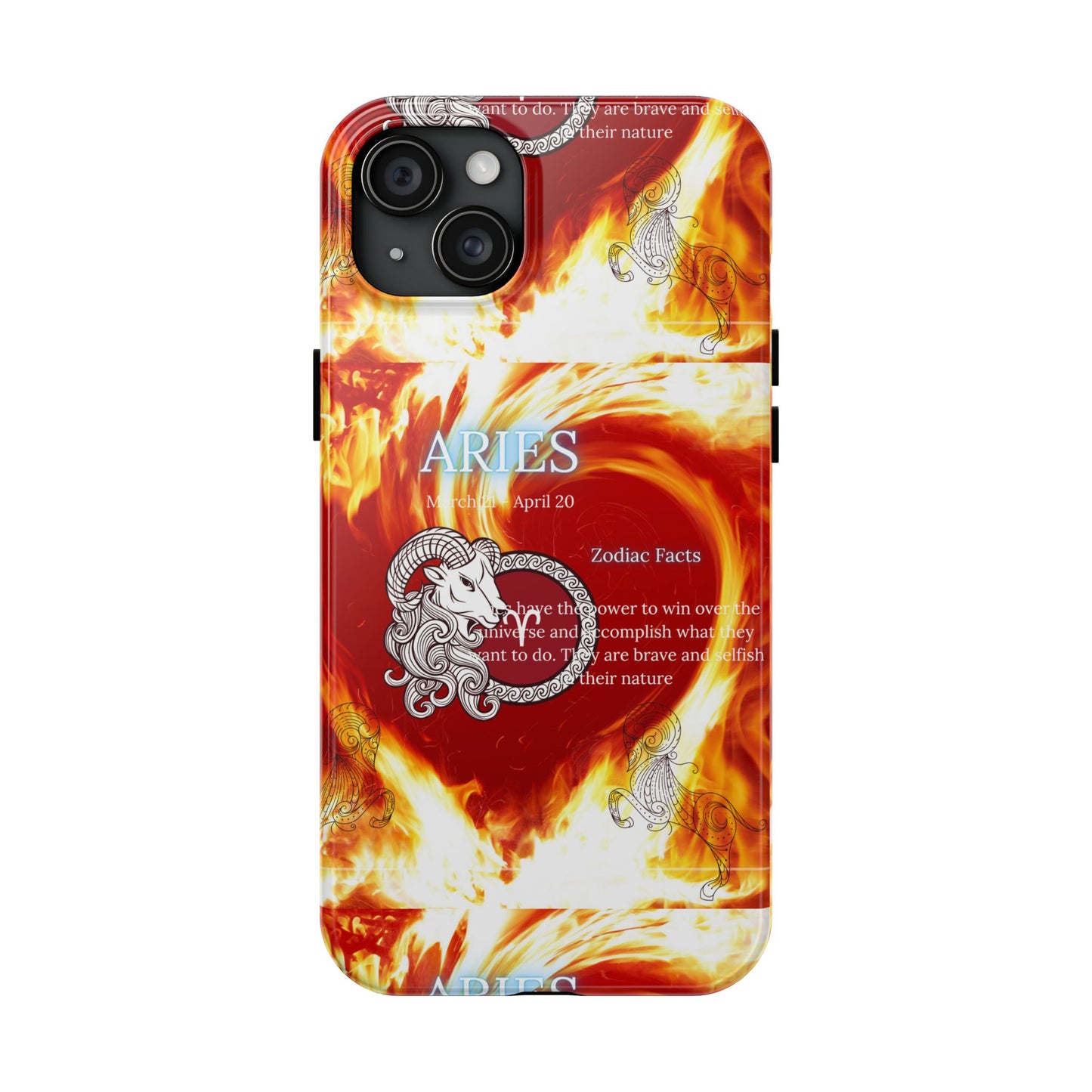 Aries Zodiac Phone Cases, Astrology, Bold Design, Gift for Her, Unique, Durable Cellphone Cover