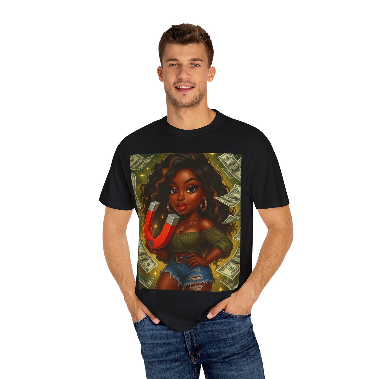 Magnet Money T-Shirt, Unisex Gift, Fashionable Tee, Casual Wear, Unique Graphic Design, Birthday, Motivational Apparel