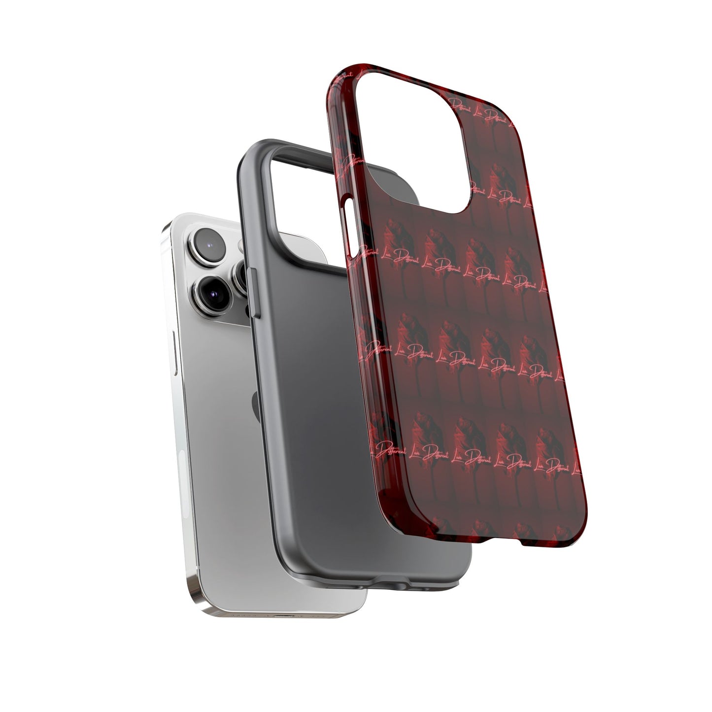 Red Patterned Phone Case | Tough Cases for Stylish Protection, Trendy Cell Cover, Unique Gifts for Tech Lovers, Modern Design