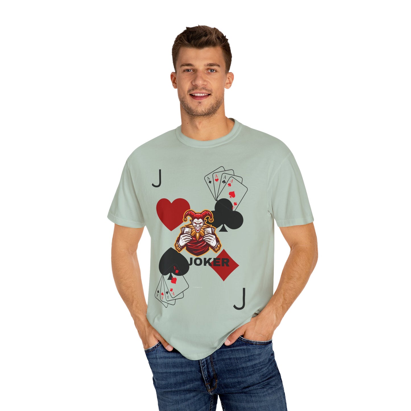 Joker Inspired Unisex Garment-Dyed T-Shirt - Perfect for Gamers, Fun Parties, Costume Events, Casual Wear, Gift Ideas