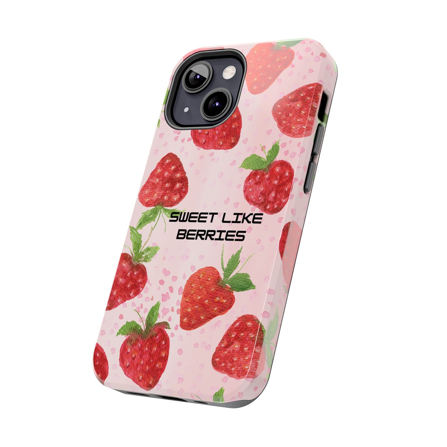 Sweet Like Berries Phone Case, Cute Tough Phone Cases, Berry Pattern Phone Cover, Berry Aesthetic Accessories, Gift for Berry Lovers