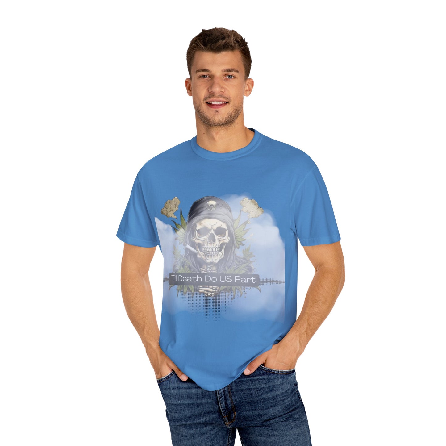 Unisex Garment-Dyed T-Shirt, "Till Death Do Us Part" Tee, Gothic Shirt, Casual Wear, Gift for Couples, Fashion Statement, Comfortable Tee