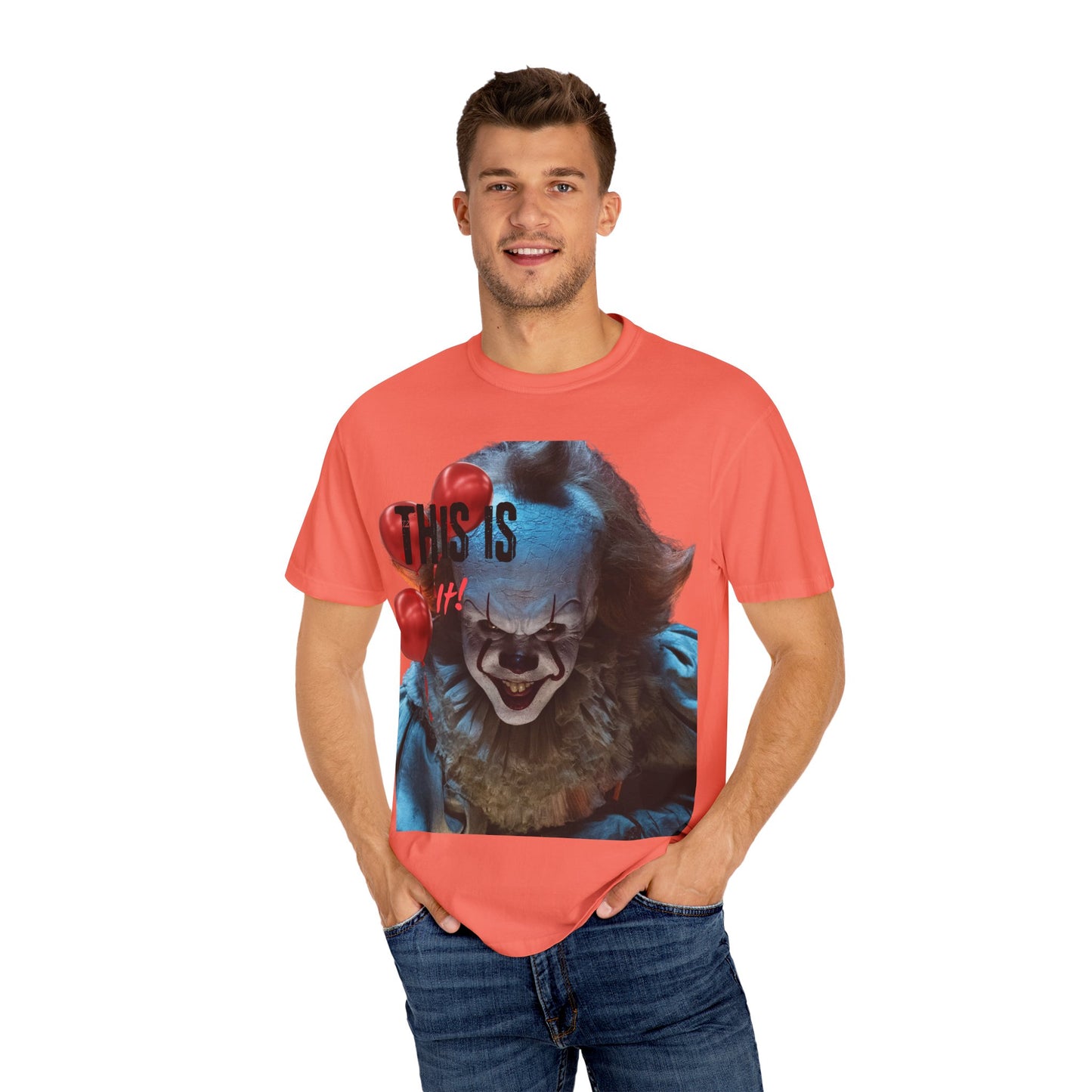 Creepy Clown Graphic Tee - Perfect for Halloween, Horror Movie Lovers, Unisex Gift, Casual Wear, Spooky Events