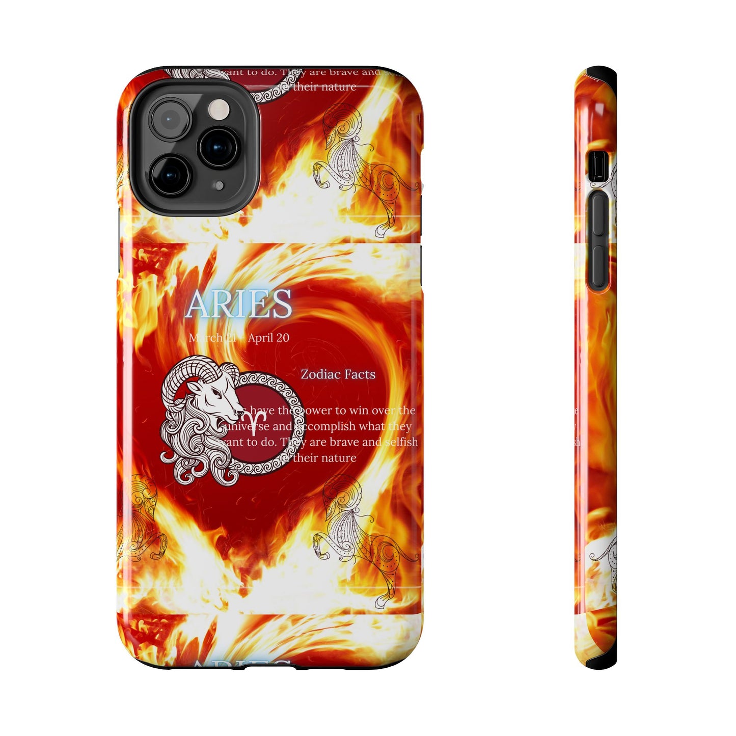 Aries Zodiac Phone Cases, Astrology, Bold Design, Gift for Her, Unique, Durable Cellphone Cover