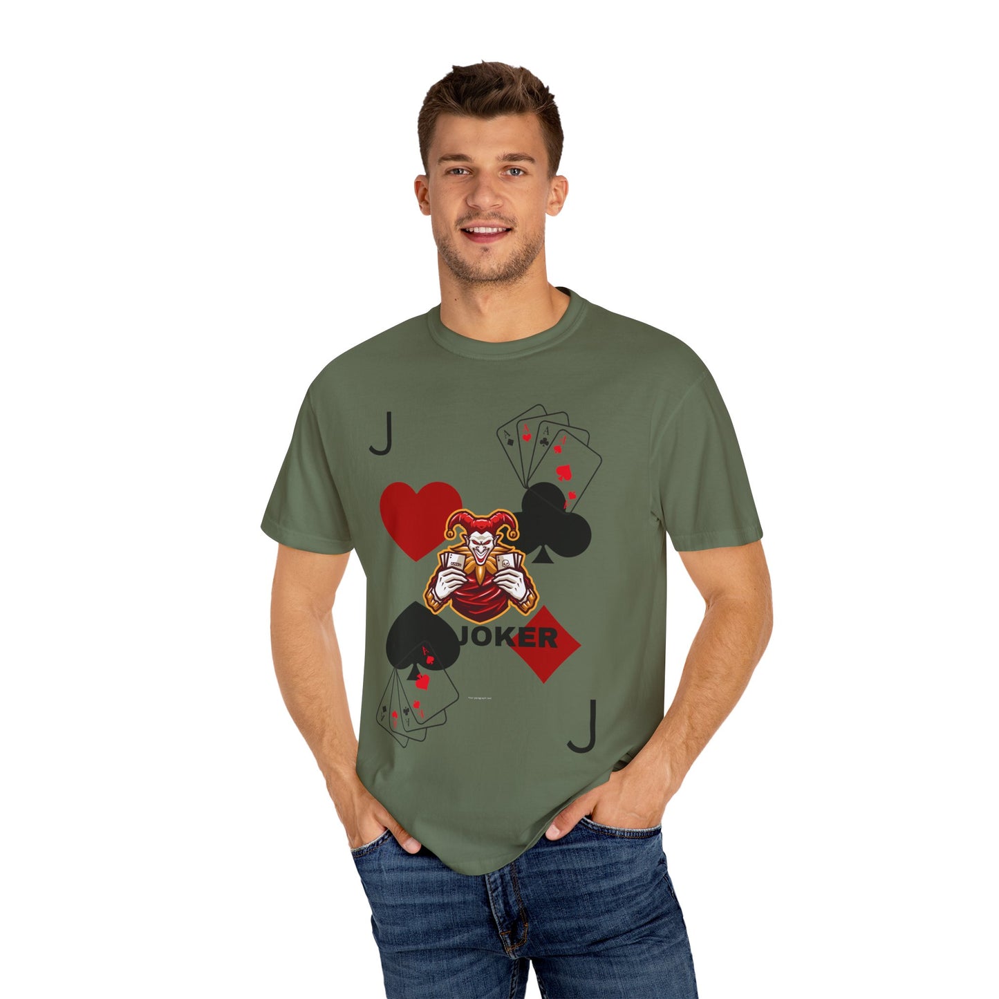 Joker Inspired Unisex Garment-Dyed T-Shirt - Perfect for Gamers, Fun Parties, Costume Events, Casual Wear, Gift Ideas