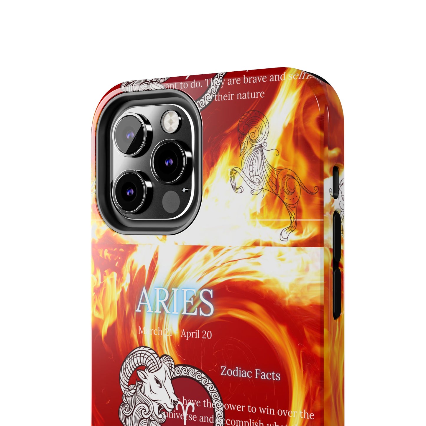 Aries Zodiac Phone Cases, Astrology, Bold Design, Gift for Her, Unique, Durable Cellphone Cover