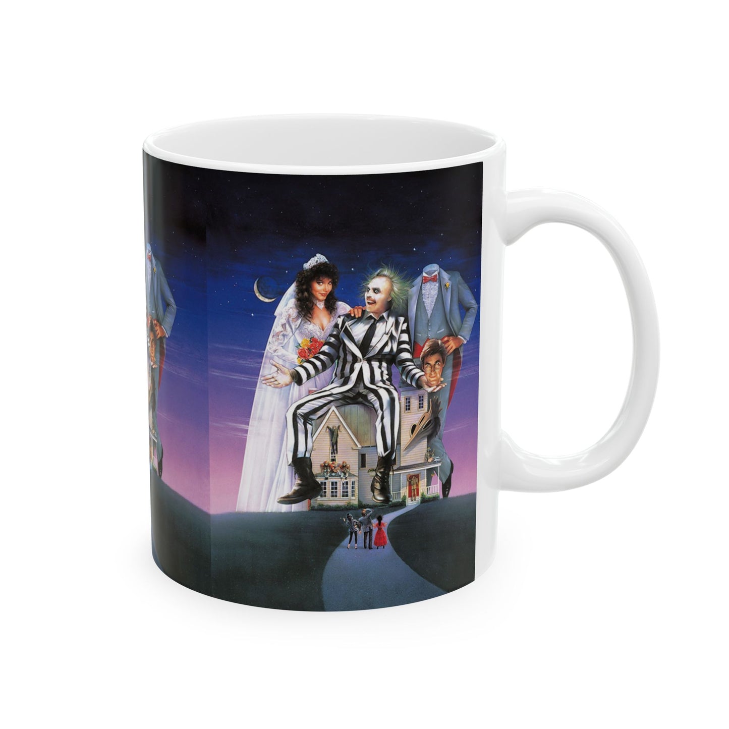 Beetlejuice-Themed Ceramic Mug, Halloween Coffee Cup, Gift for Movie Lovers, Fun Drinkware for Parties, 11oz or 15oz