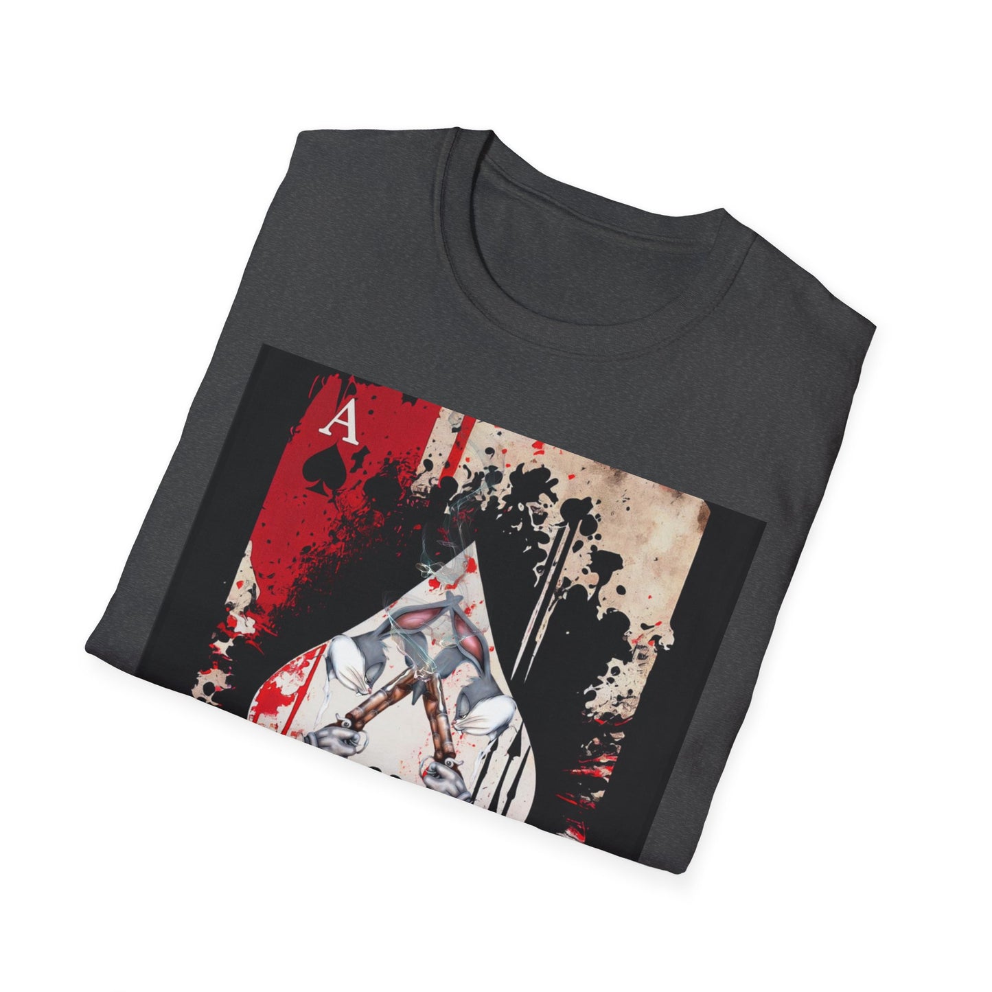 Ace of Spades Graphic T-Shirt, Vintage Style Tee, Unisex Casual Wear, Gift for Gamers, Retro Art Clothing