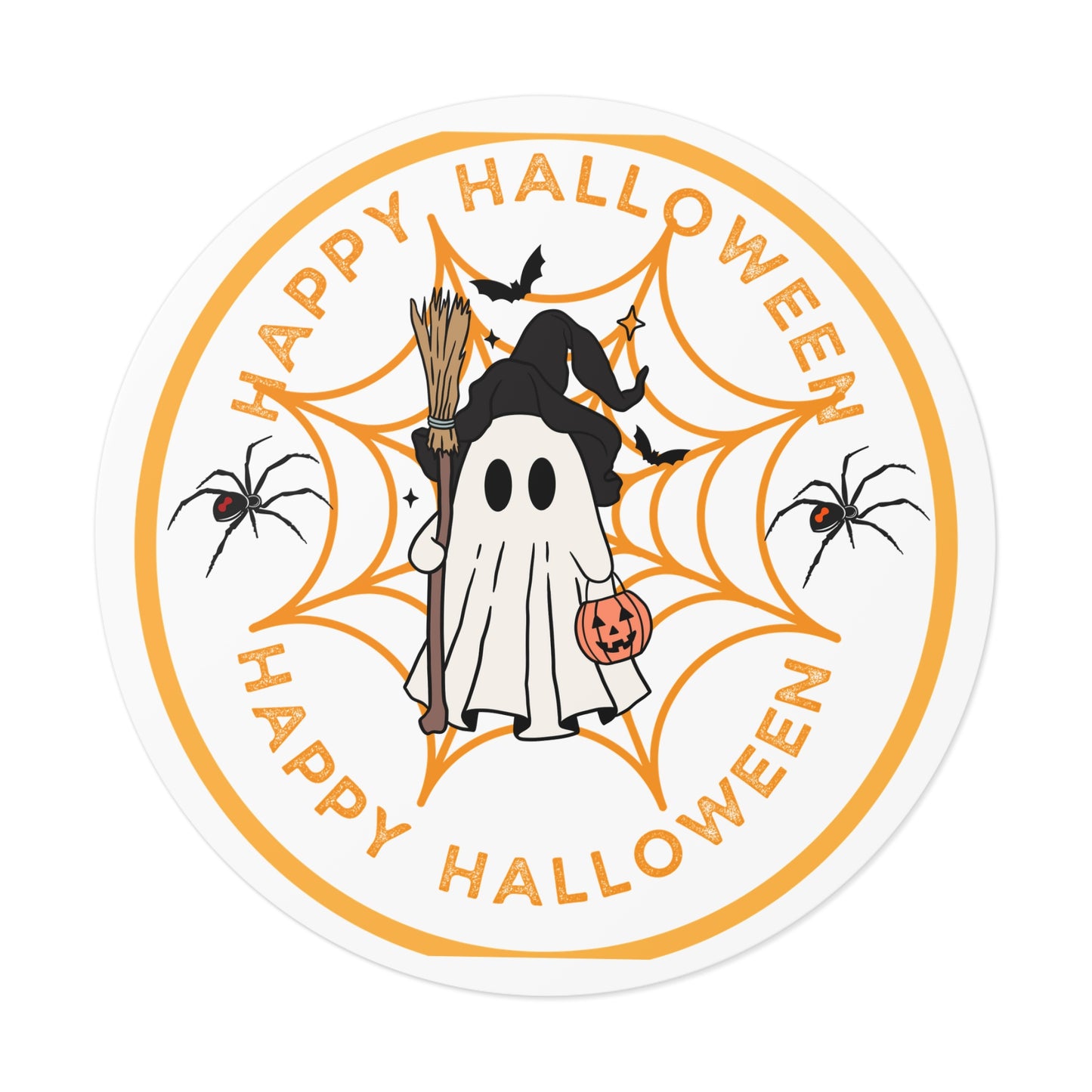 Spooky Happy Halloween Vinyl Stickers | Fun Fall Decor, Trick or Treat, Halloween Party, Kids Stickers, Gift Wrapping