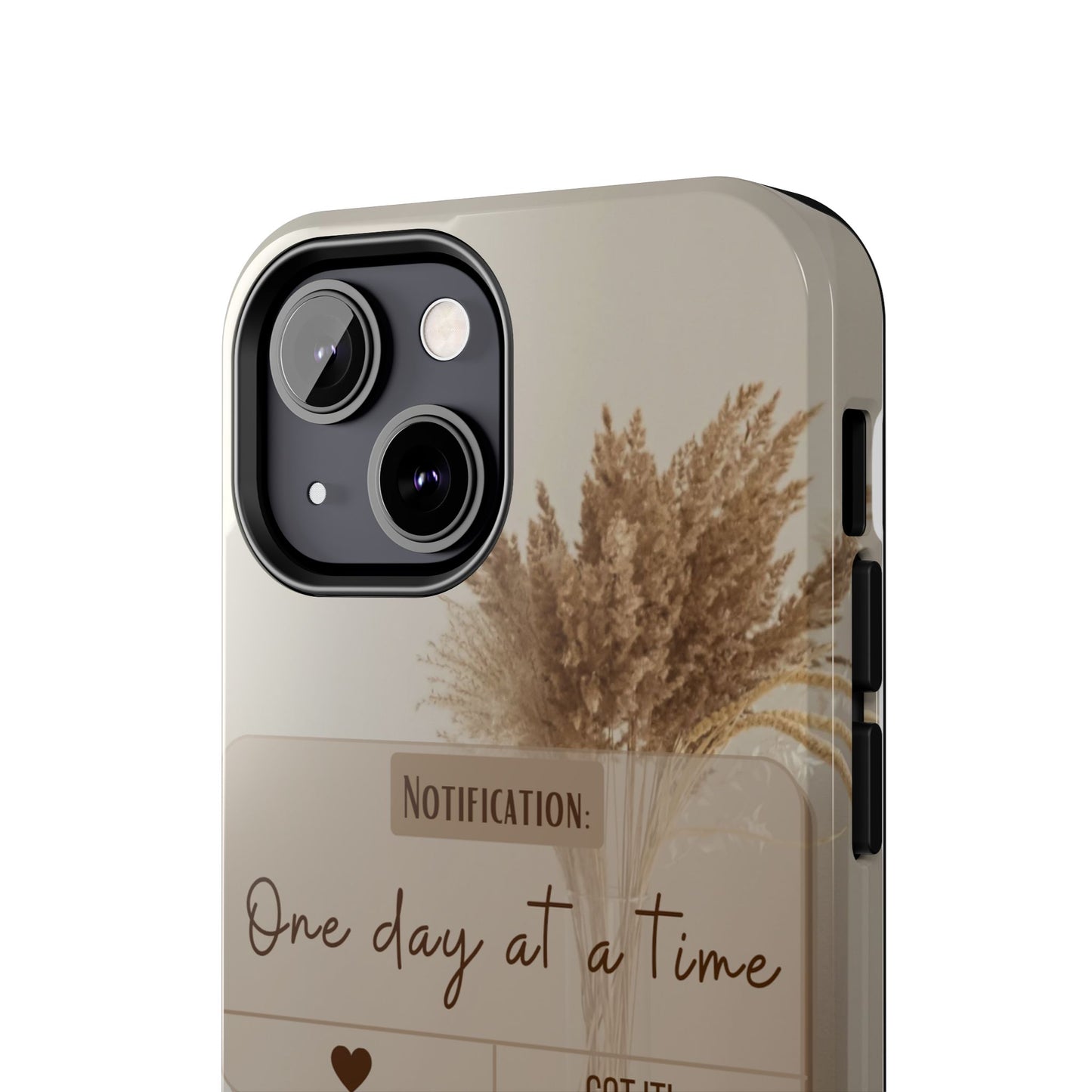 Motivational Tough Phone Cases - One Day at a Time, Durable Cases for Daily Inspiration, Gift for Students and Professionals