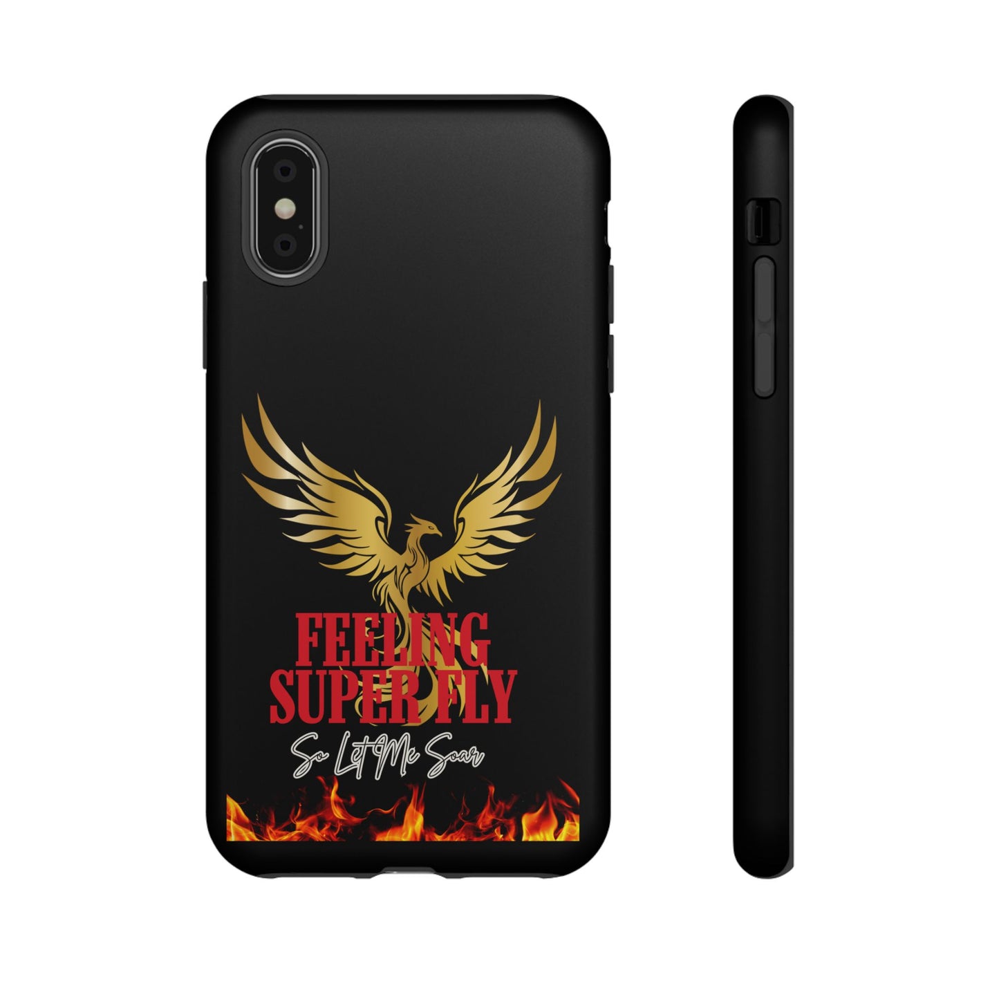 Phoenix Design Tough Phone Case | Feeling Super Fly | Gift for Trendsetters, Stylish Protection, Birthday, Holiday Cell Cover