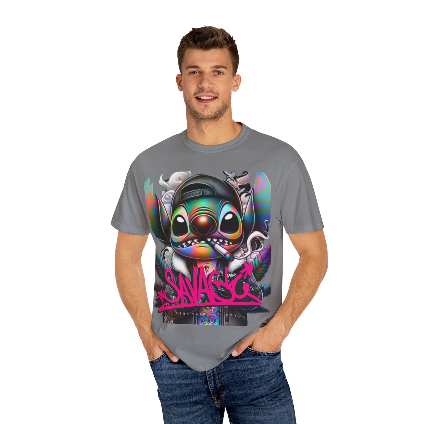 Savage Vibe Unisex Garment-Dyed T-Shirt, Streetwear, Graphic Tee, Cool Casual Wear, Unique Gift, Art-Inspired Fashion