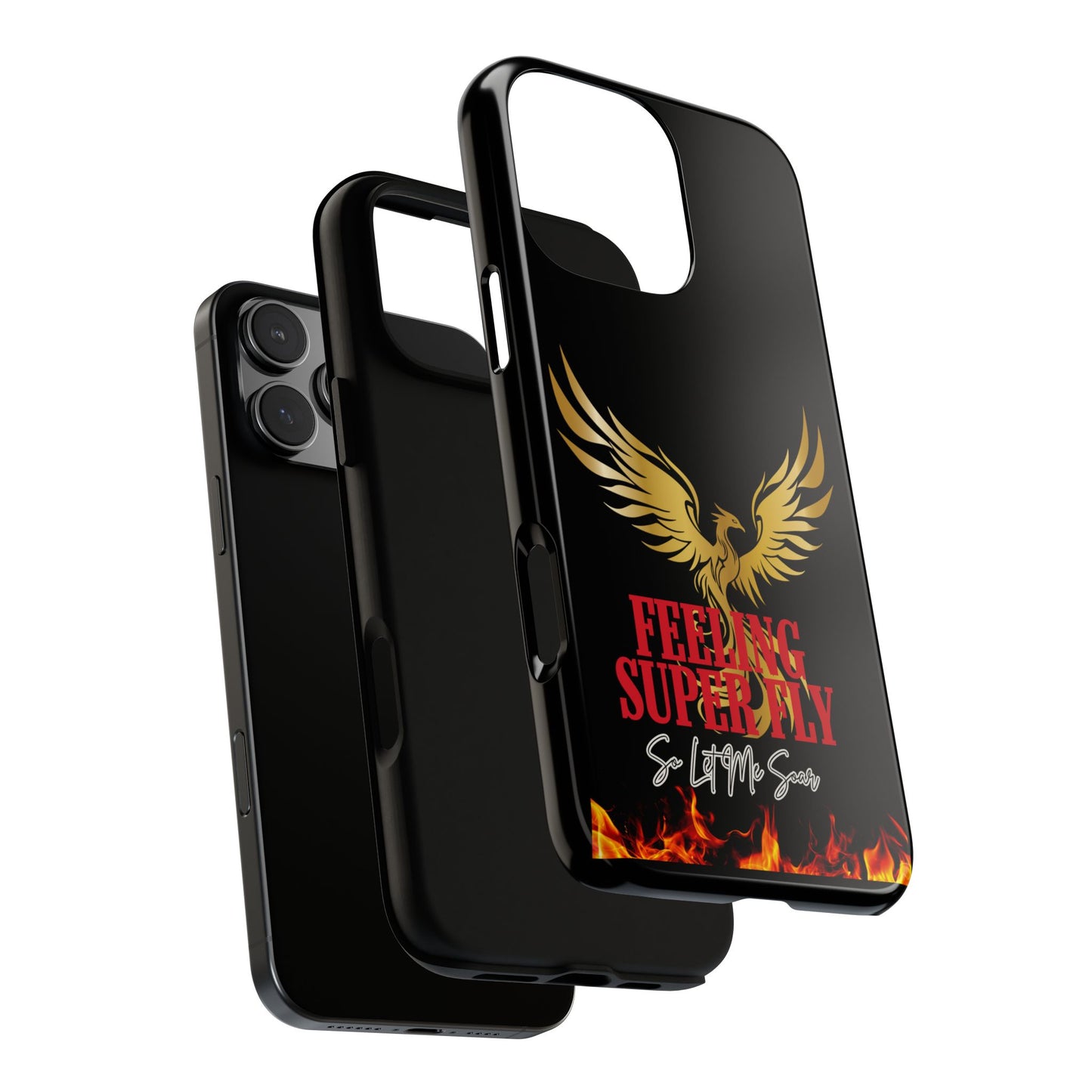 Phoenix Design Tough Phone Case | Feeling Super Fly | Gift for Trendsetters, Stylish Protection, Birthday, Holiday Cell Cover