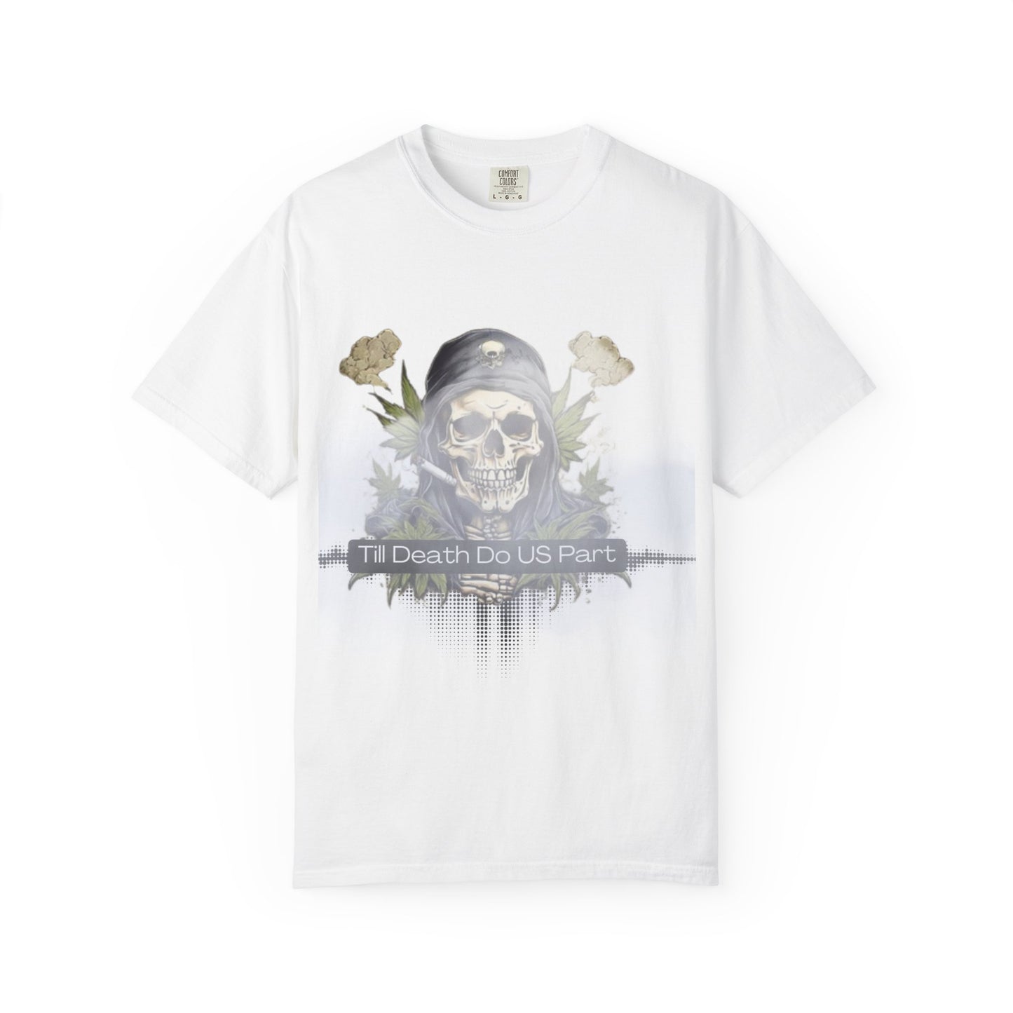 Unisex Garment-Dyed T-Shirt, "Till Death Do Us Part" Tee, Gothic Shirt, Casual Wear, Gift for Couples, Fashion Statement, Comfortable Tee