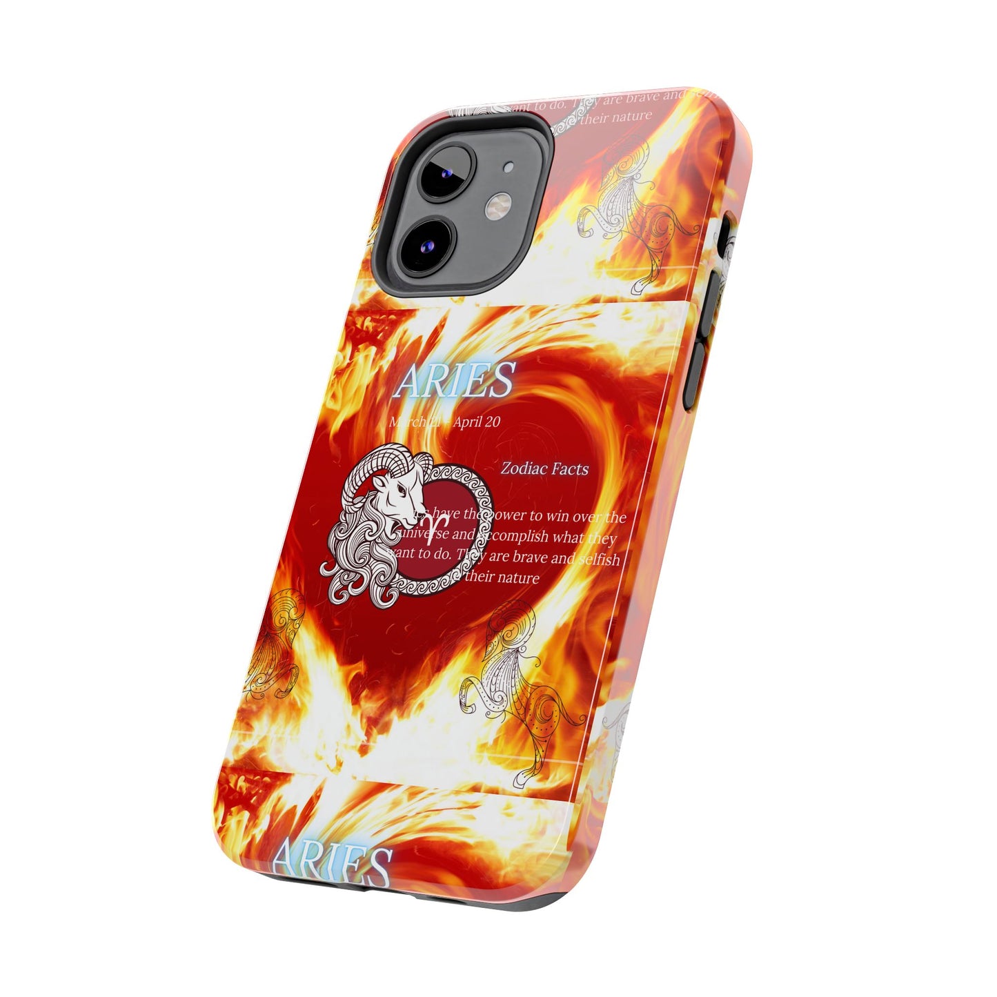 Aries Zodiac Phone Cases, Astrology, Bold Design, Gift for Her, Unique, Durable Cellphone Cover