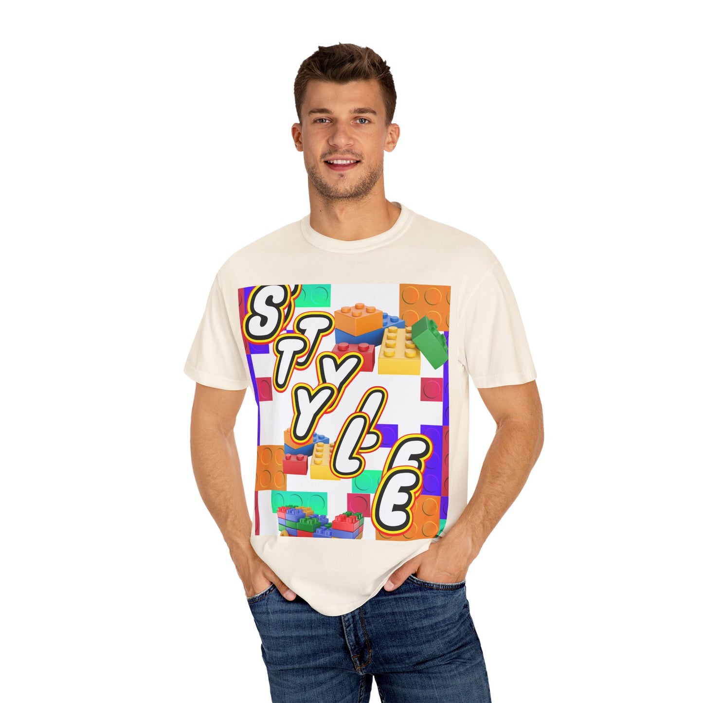 Colorful Youthful T-shirt with Playful STYLE Design, Casual Wear, Gift for Friends, Summer Outfits, Fun Fashion Tee