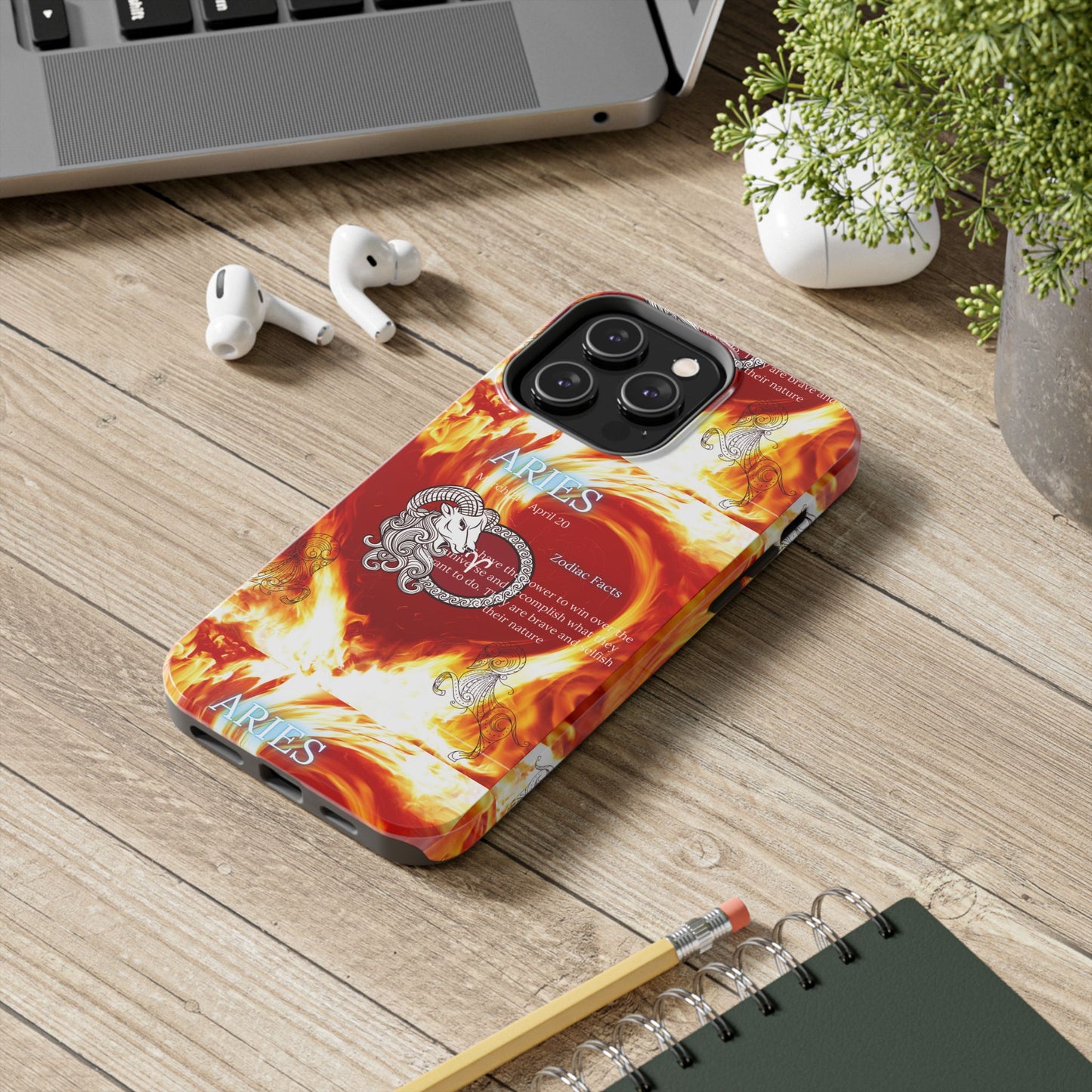 Aries Zodiac Phone Cases, Astrology, Bold Design, Gift for Her, Unique, Durable Cellphone Cover