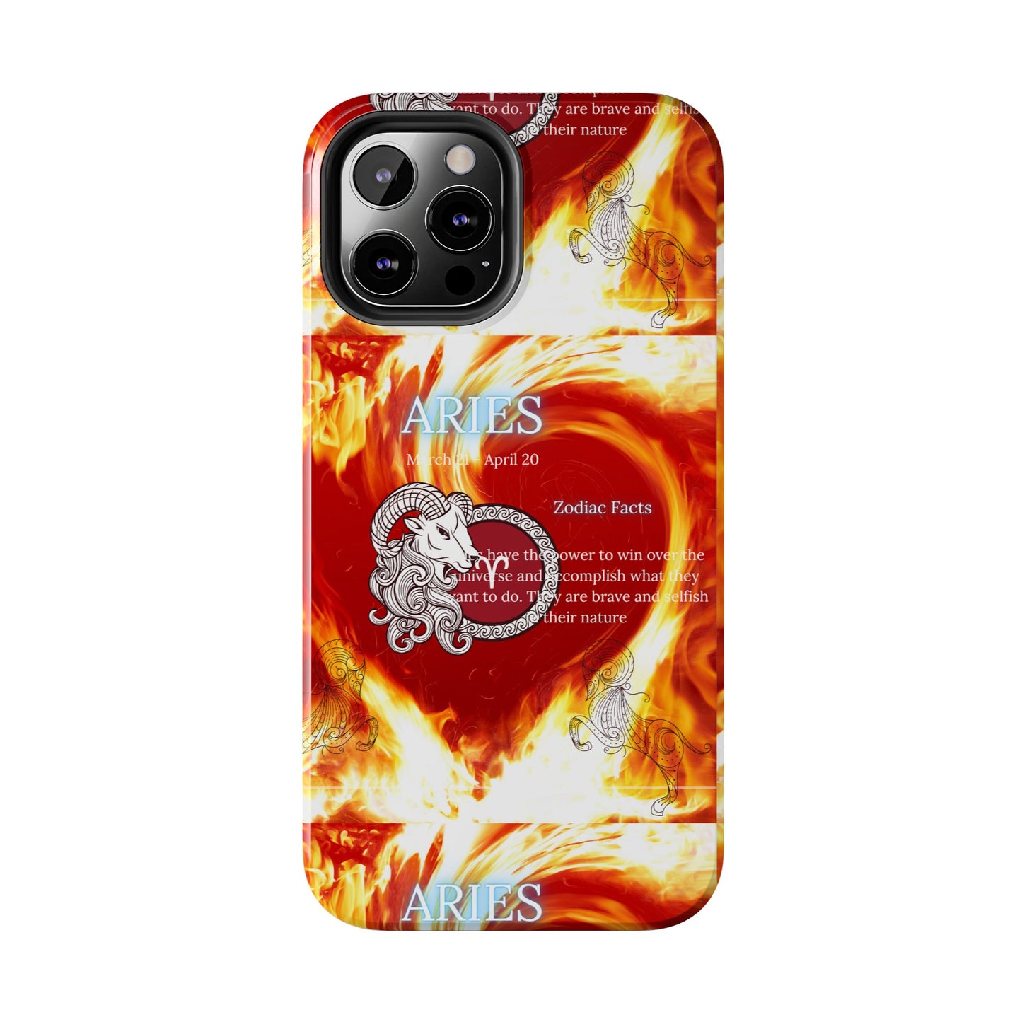 Aries Zodiac Phone Cases, Astrology, Bold Design, Gift for Her, Unique, Durable Cellphone Cover