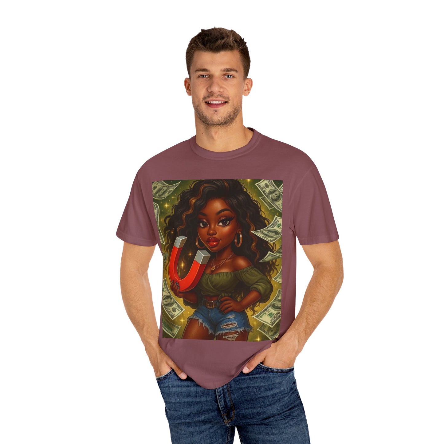 Magnet Money T-Shirt, Unisex Gift, Fashionable Tee, Casual Wear, Unique Graphic Design, Birthday, Motivational Apparel