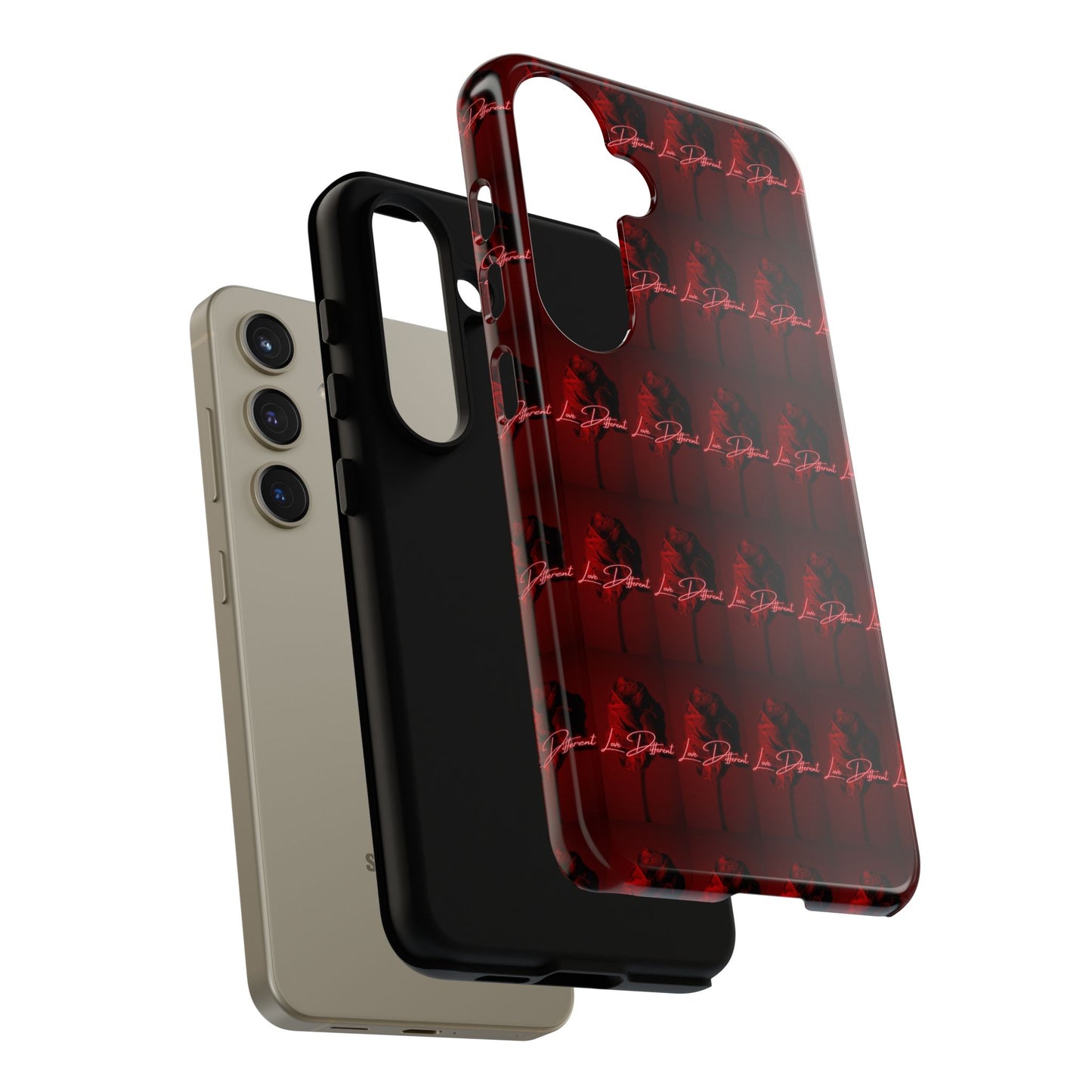 Red Patterned Phone Case | Tough Cases for Stylish Protection, Trendy Cell Cover, Unique Gifts for Tech Lovers, Modern Design