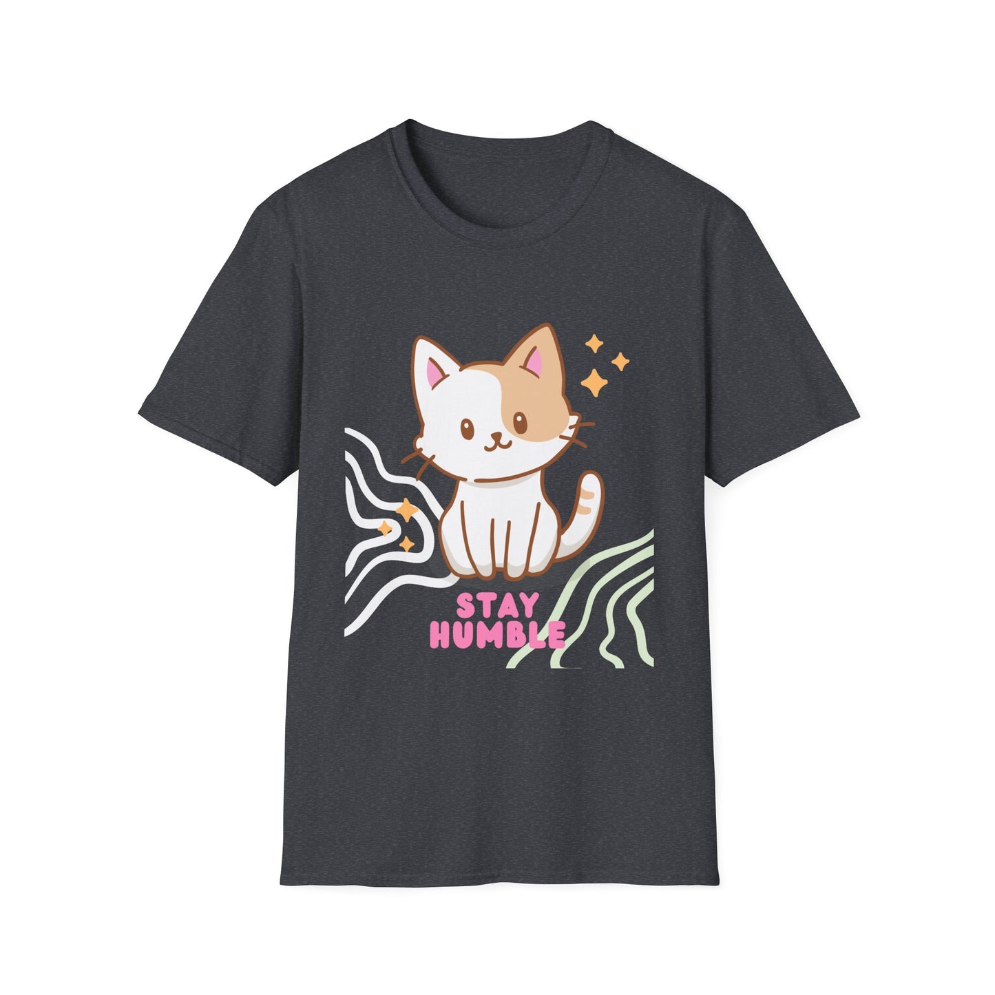 Cute Cat Stay Humble T-Shirt, Unisex Tee, Cat Lover Gift, Funny Pet Shirt, Gifts for Kids & Adults, Everyday Style