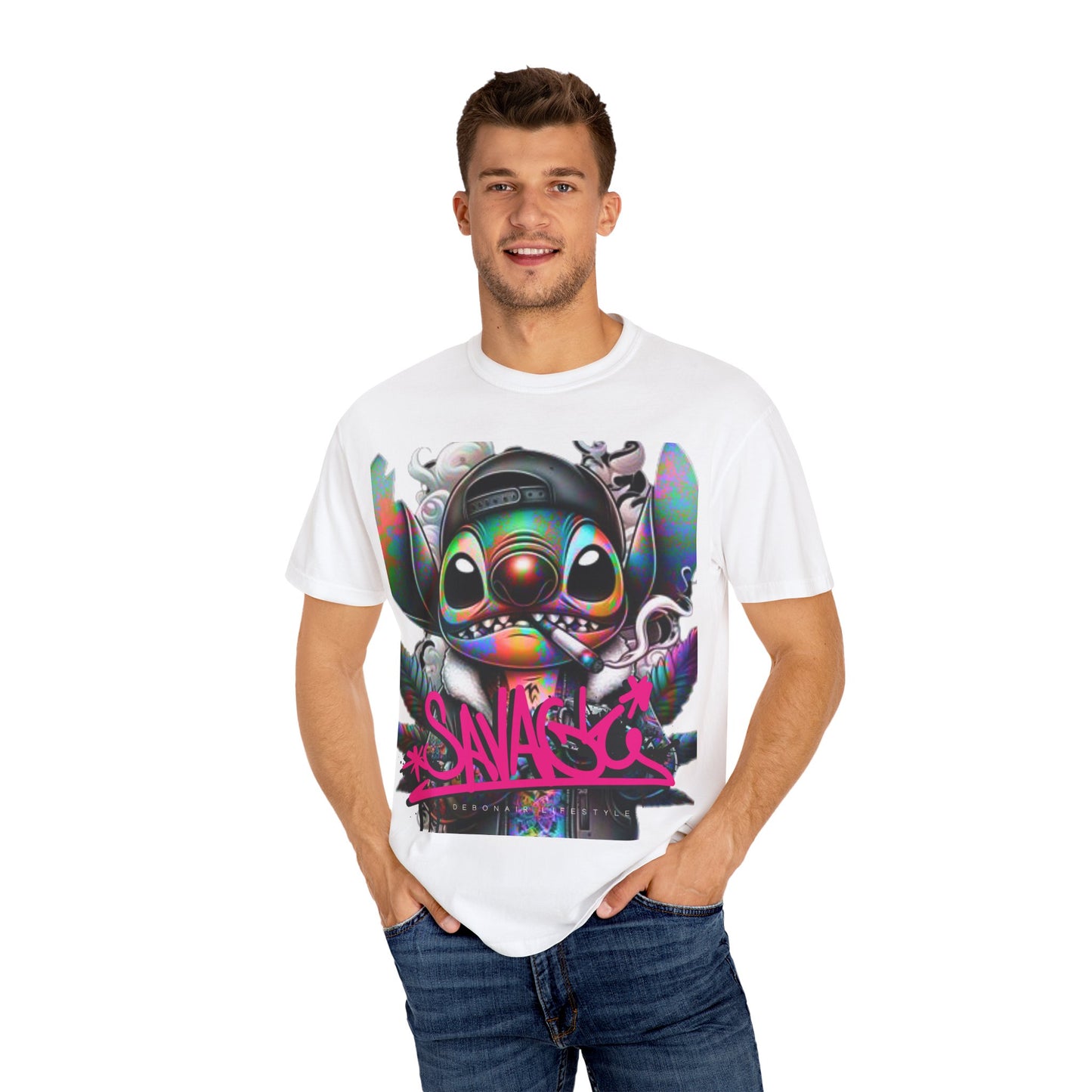 Savage Vibe Unisex Garment-Dyed T-Shirt, Streetwear, Graphic Tee, Cool Casual Wear, Unique Gift, Art-Inspired Fashion