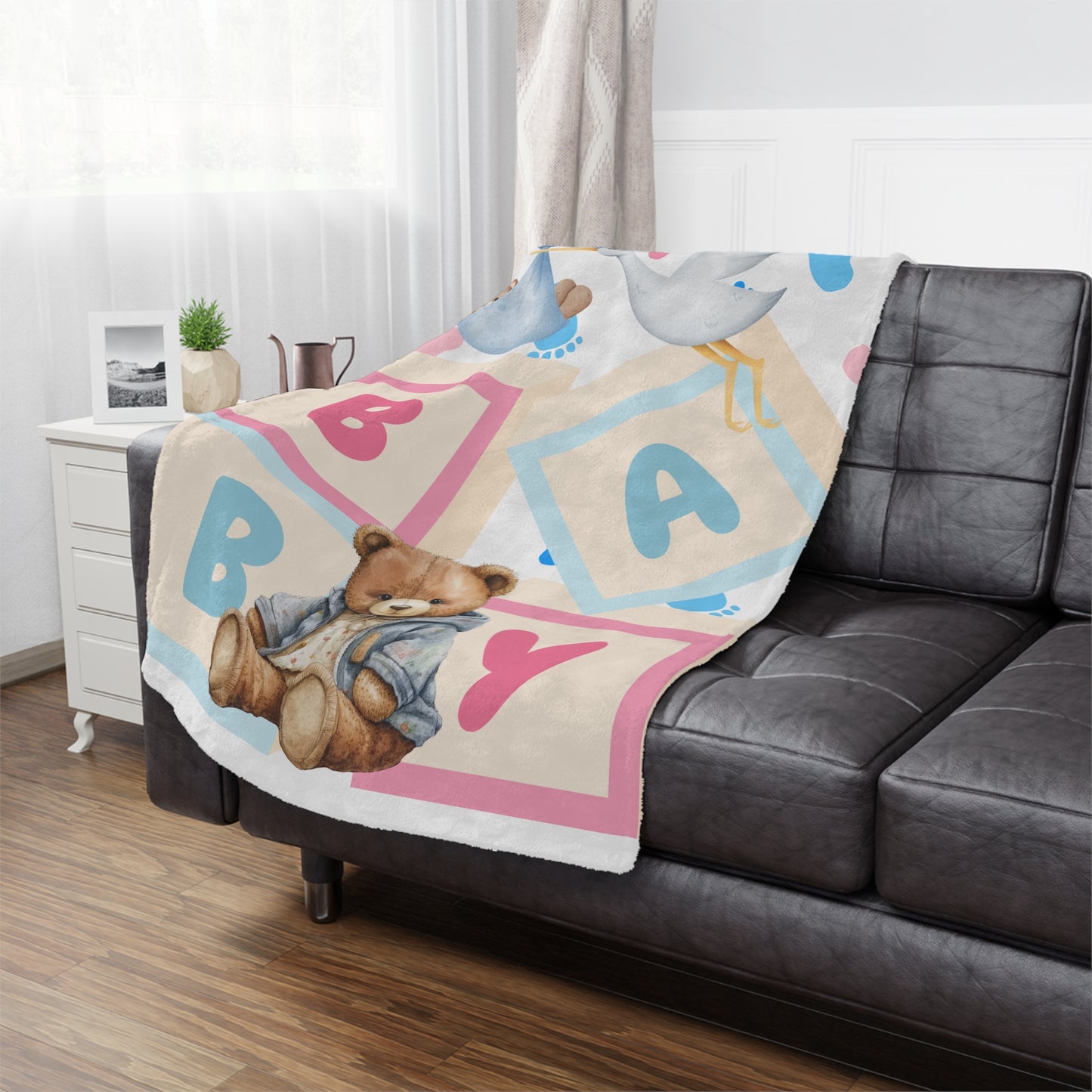 Baby Minky Blanket, Cozy Newborn Blanket, Cute Baby Shower Gift, Nursery Decor Blanket, Soft Plush Baby Blanket