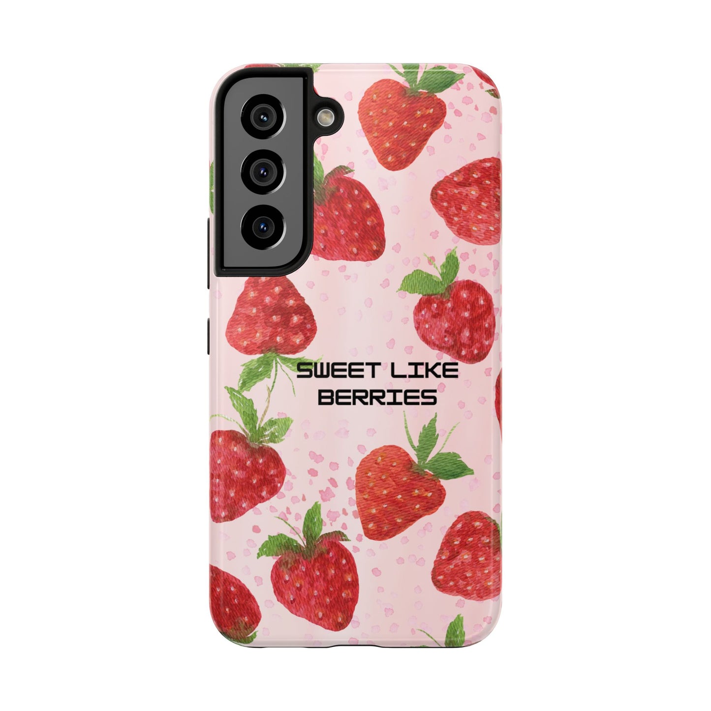 Sweet Like Berries Phone Case, Cute Tough Phone Cases, Berry Pattern Phone Cover, Berry Aesthetic Accessories, Gift for Berry Lovers
