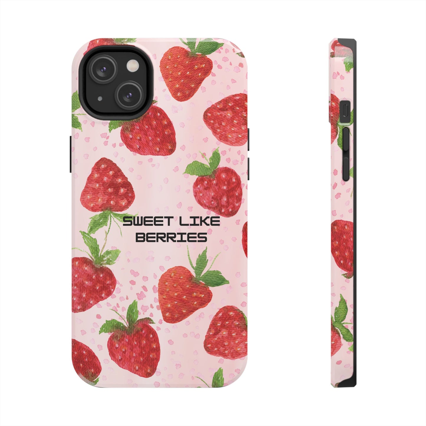 Sweet Like Berries Phone Case, Cute Tough Phone Cases, Berry Pattern Phone Cover, Berry Aesthetic Accessories, Gift for Berry Lovers