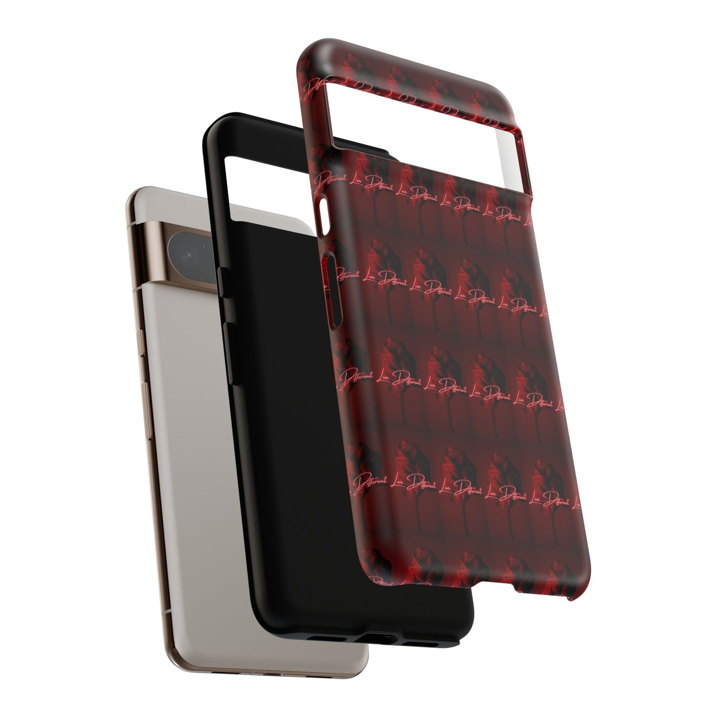 Red Patterned Phone Case | Tough Cases for Stylish Protection, Trendy Cell Cover, Unique Gifts for Tech Lovers, Modern Design