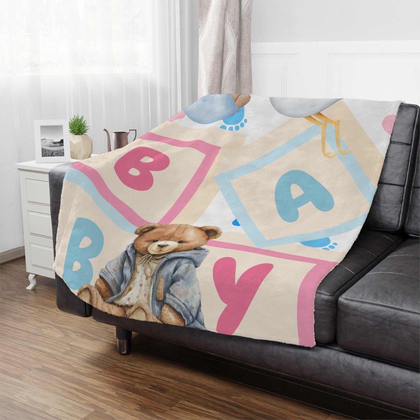 Baby Minky Blanket, Cozy Newborn Blanket, Cute Baby Shower Gift, Nursery Decor Blanket, Soft Plush Baby Blanket