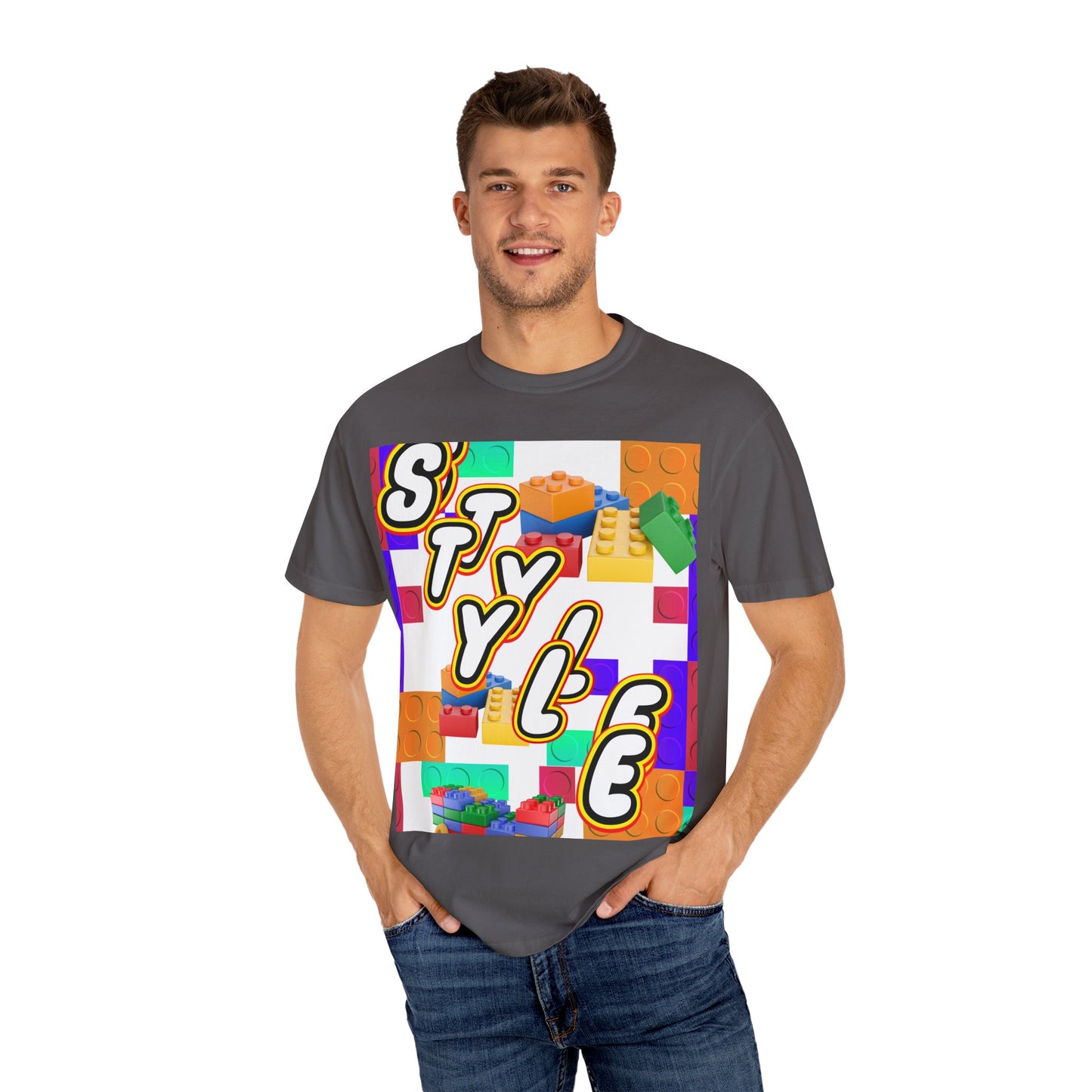 Colorful Youthful T-shirt with Playful STYLE Design, Casual Wear, Gift for Friends, Summer Outfits, Fun Fashion Tee