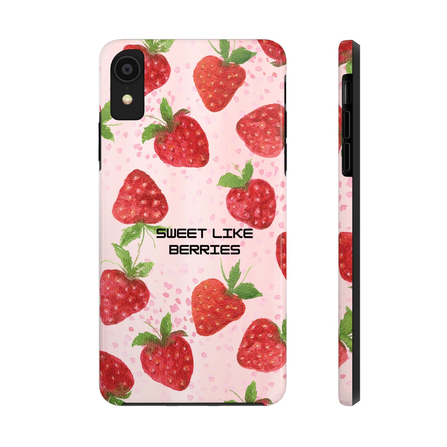Sweet Like Berries Phone Case, Cute Tough Phone Cases, Berry Pattern Phone Cover, Berry Aesthetic Accessories, Gift for Berry Lovers