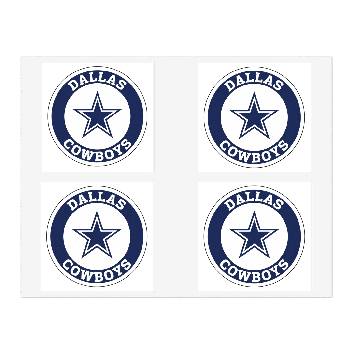 Dallas Cowboys Sticker Sheets, Team Fan Art, NFL Decor, Sports Gifts, Planner Stickers, Scrapbooking Supplies