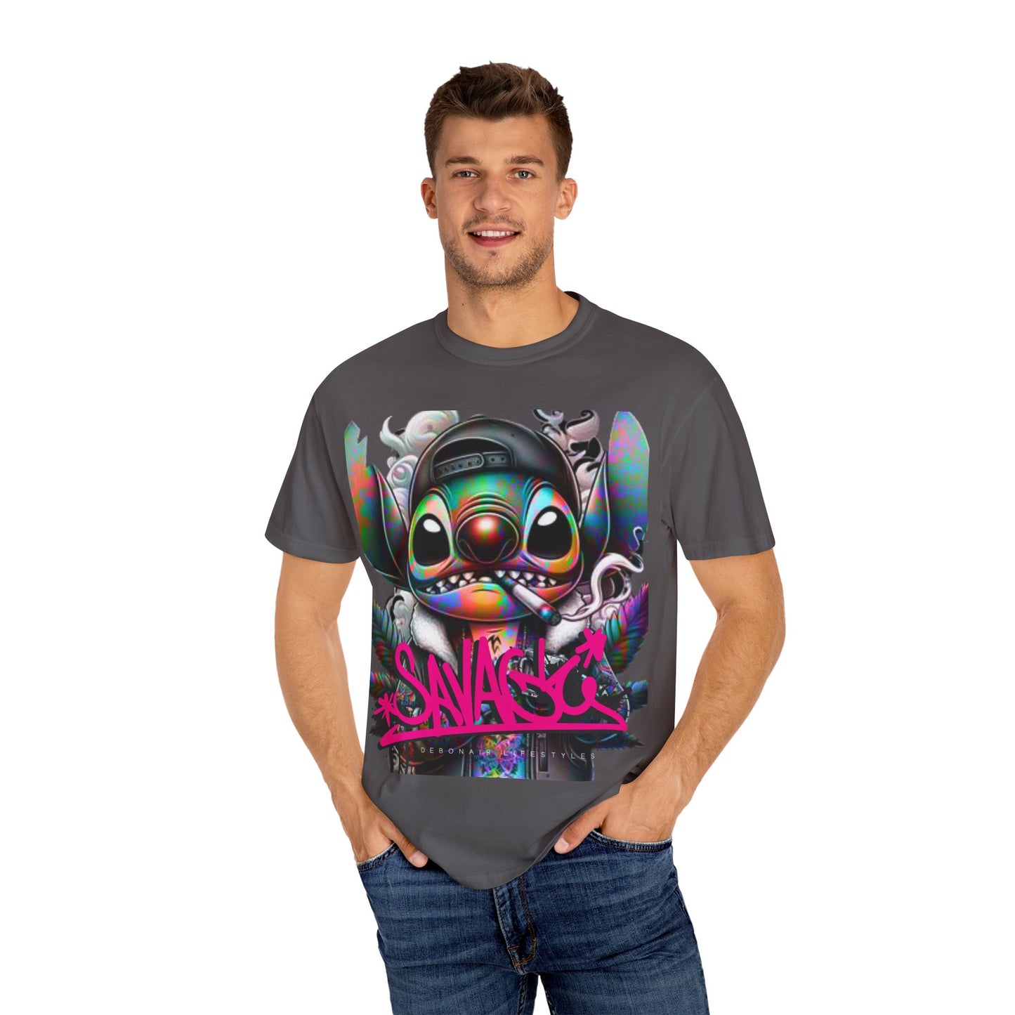 Savage Vibe Unisex Garment-Dyed T-Shirt, Streetwear, Graphic Tee, Cool Casual Wear, Unique Gift, Art-Inspired Fashion