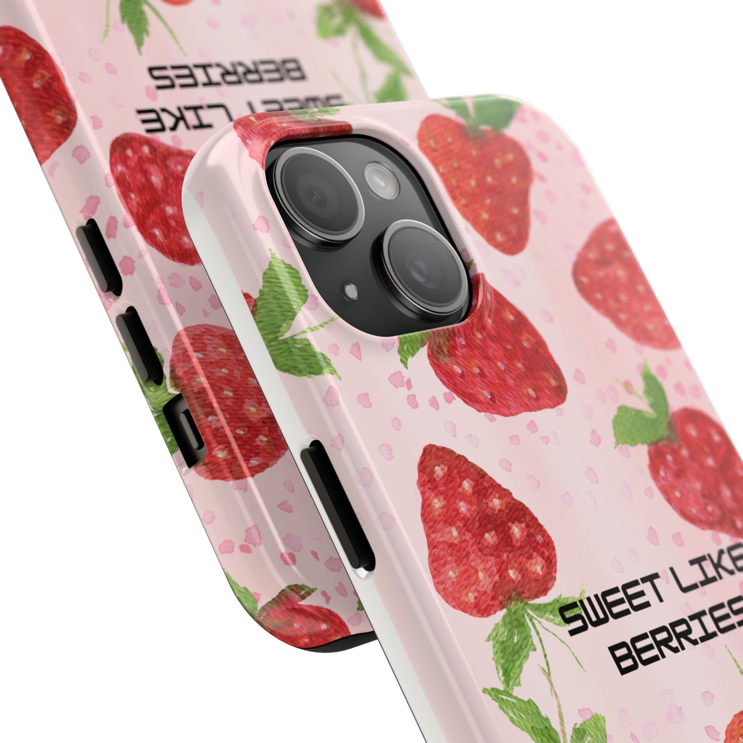 Sweet Like Berries Phone Case, Cute Tough Phone Cases, Berry Pattern Phone Cover, Berry Aesthetic Accessories, Gift for Berry Lovers