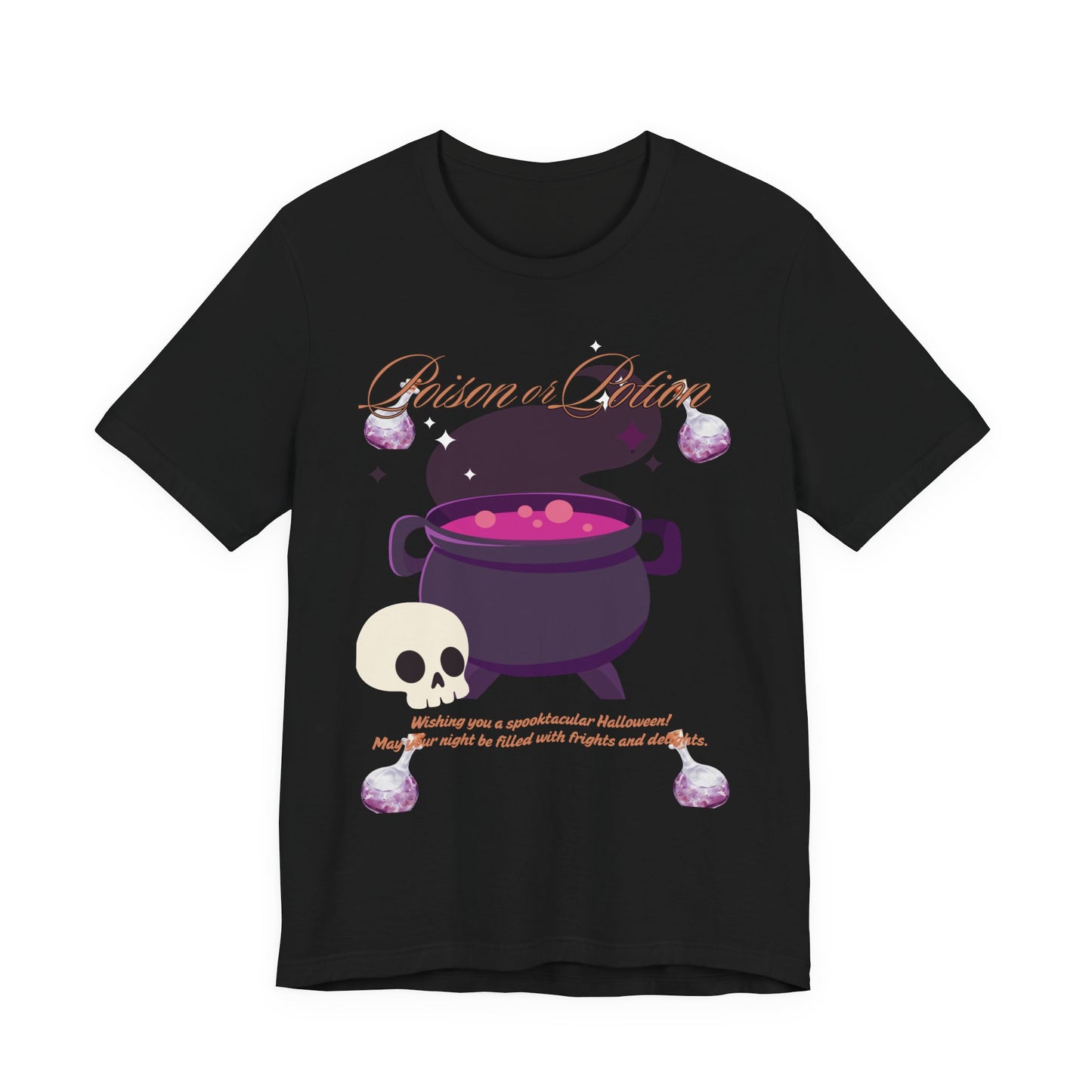 Potion-Themed Unisex Jersey T-Shirt | Perfect for Halloween, Witchy Vibes, Gift for Her, Everyday Wear, and Cozy Nights