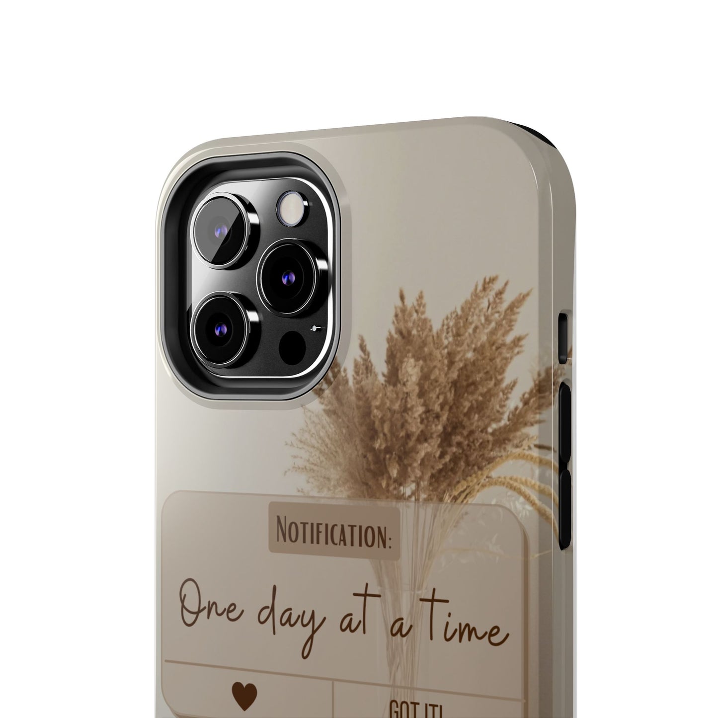 Motivational Tough Phone Cases - One Day at a Time, Durable Cases for Daily Inspiration, Gift for Students and Professionals