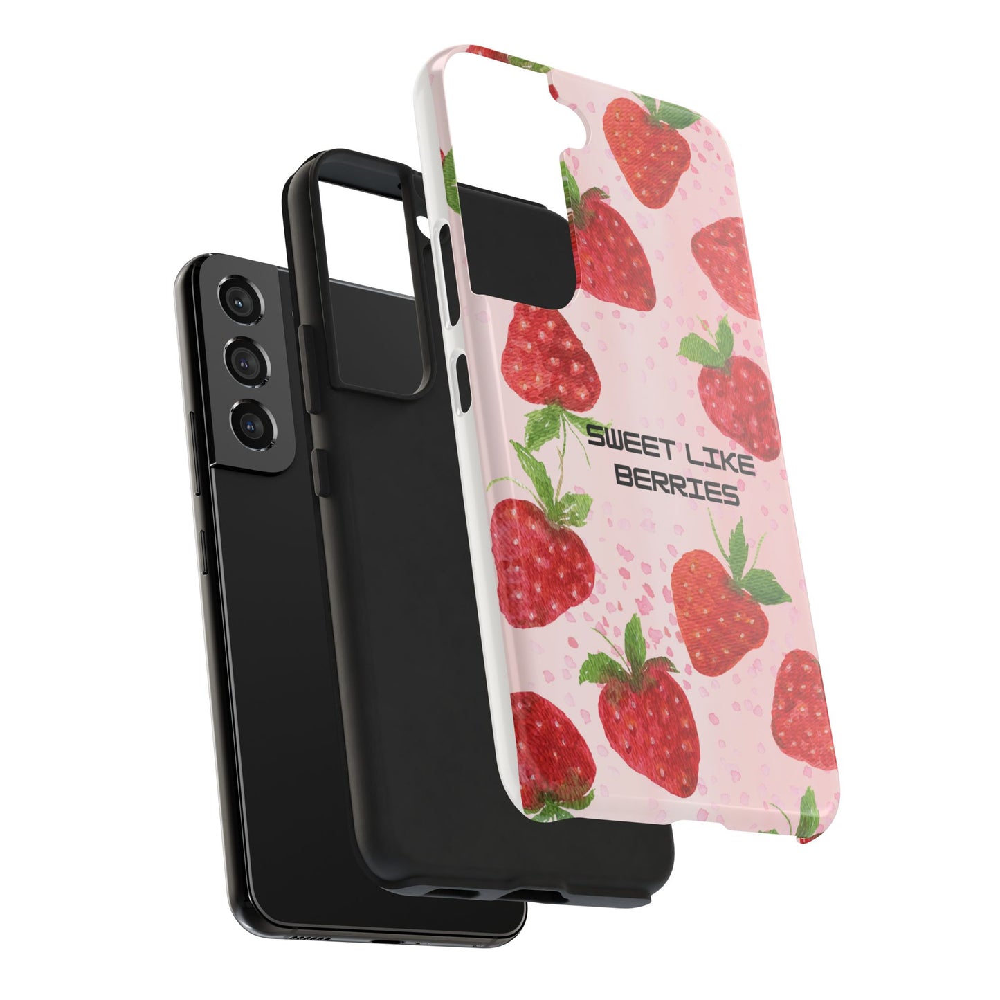 Sweet Like Berries Phone Case, Cute Tough Phone Cases, Berry Pattern Phone Cover, Berry Aesthetic Accessories, Gift for Berry Lovers